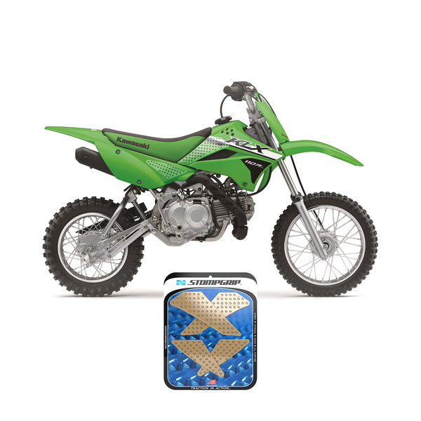 Stompgrip - Kawasaki KLX 110/112/L 10-26 Dirt Bike 3D Griptape Kit (00 Stompgrip - Kawasaki KLX 110/112/L 10-26 Dirt Bike 3D Griptape Kit (00