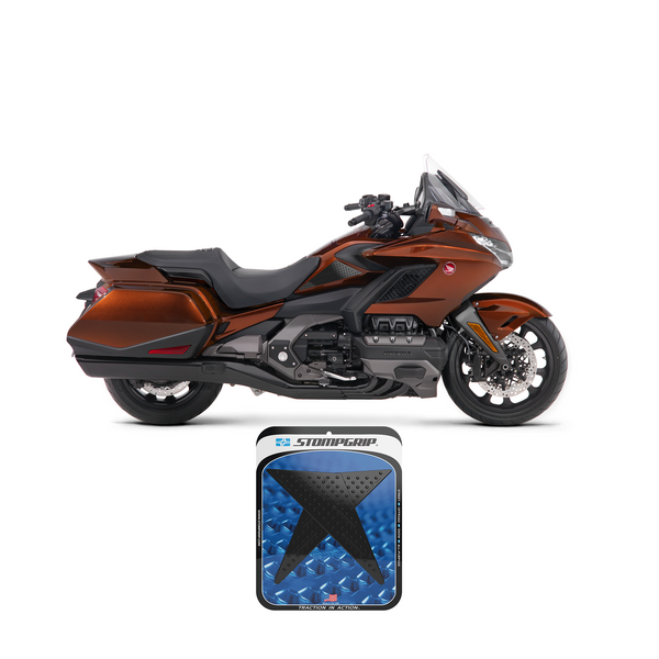 LETRO Rectangle Tank ラスター リング ✕ スタッズリング Stompgrip - Honda Gold Wing DCT/Tour 18-26 Tank Grips (0156)