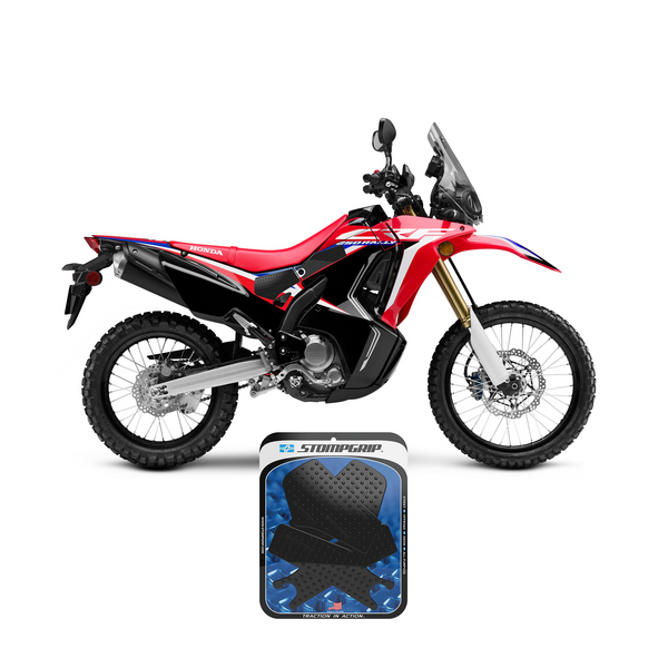 CRF250L<s>とCRF250 RALLY<s> STB チタンブルーカバー Stompgrip - Honda CRF250L Rally 17-20 Tank Grips (0158)