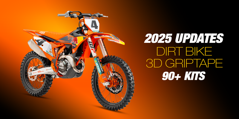 Dirt Bike 3D Griptape Release - Updated 2025 Models - Stompgrip