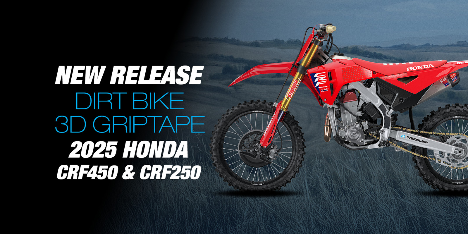Dirt Bike 3D Griptape Release - 2025 Honda CRF 450 and CRF 250