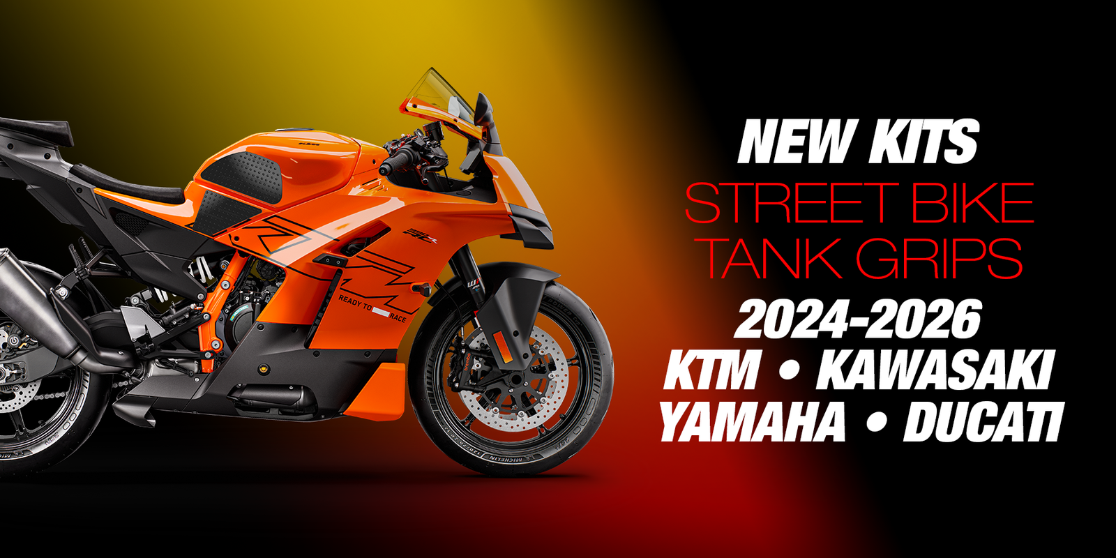 Street Bike Tank Grip Release - NEW KITS - 2026