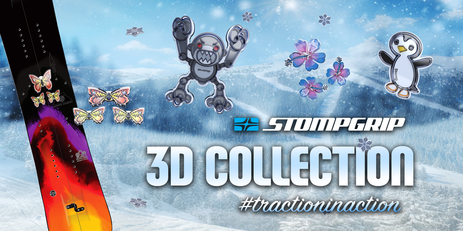 Snowboard Stomp Pads - 3D Collection