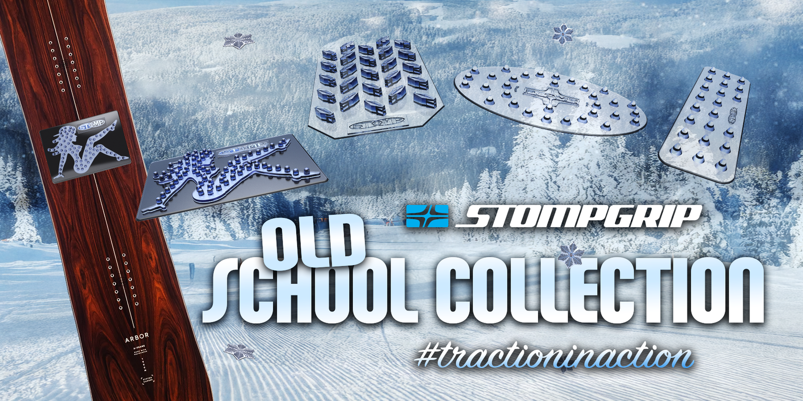Snowboard Stomp Pads - Old School Collection
