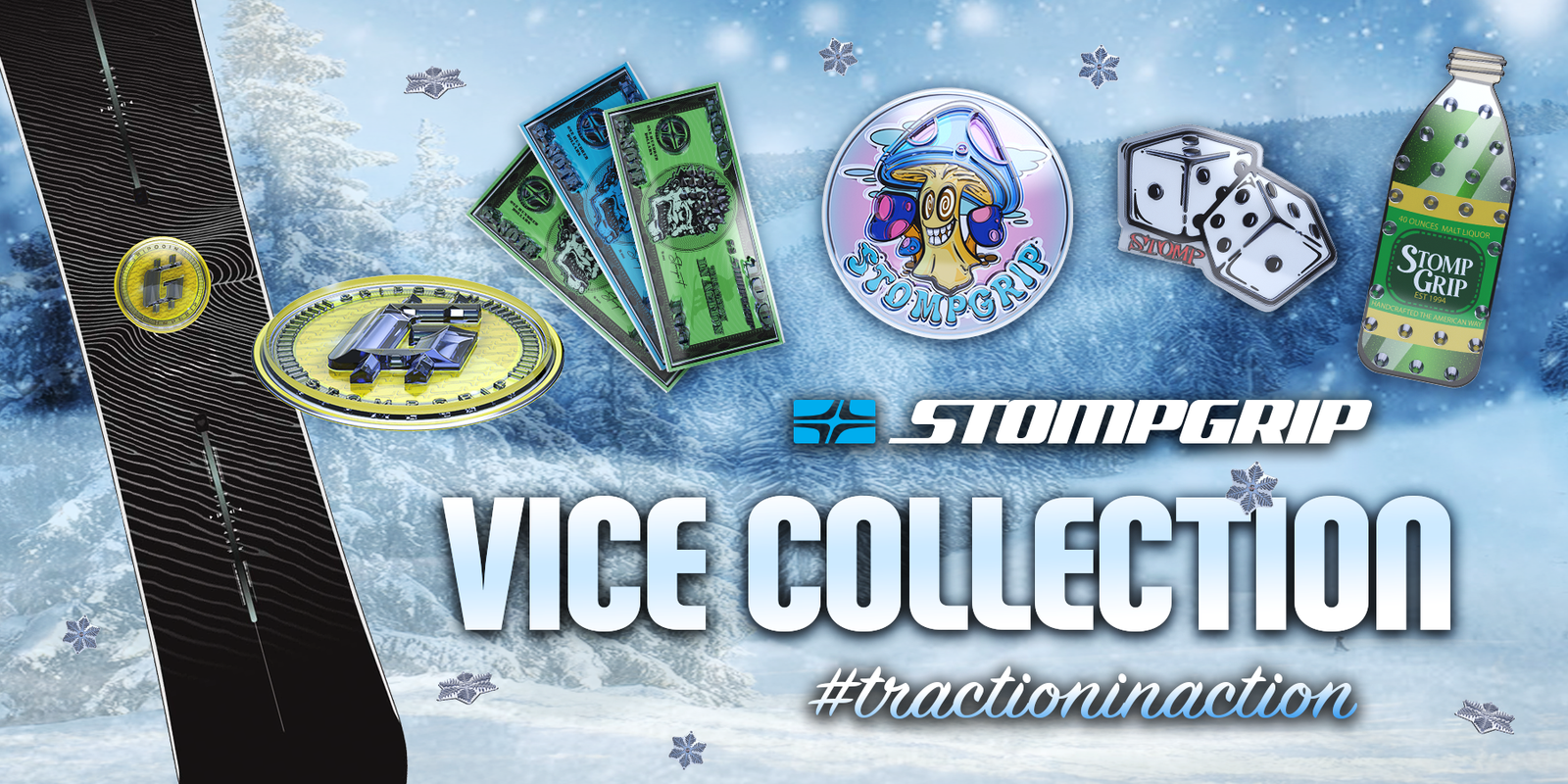 Snowboard Stomp Pads - Vice Collection