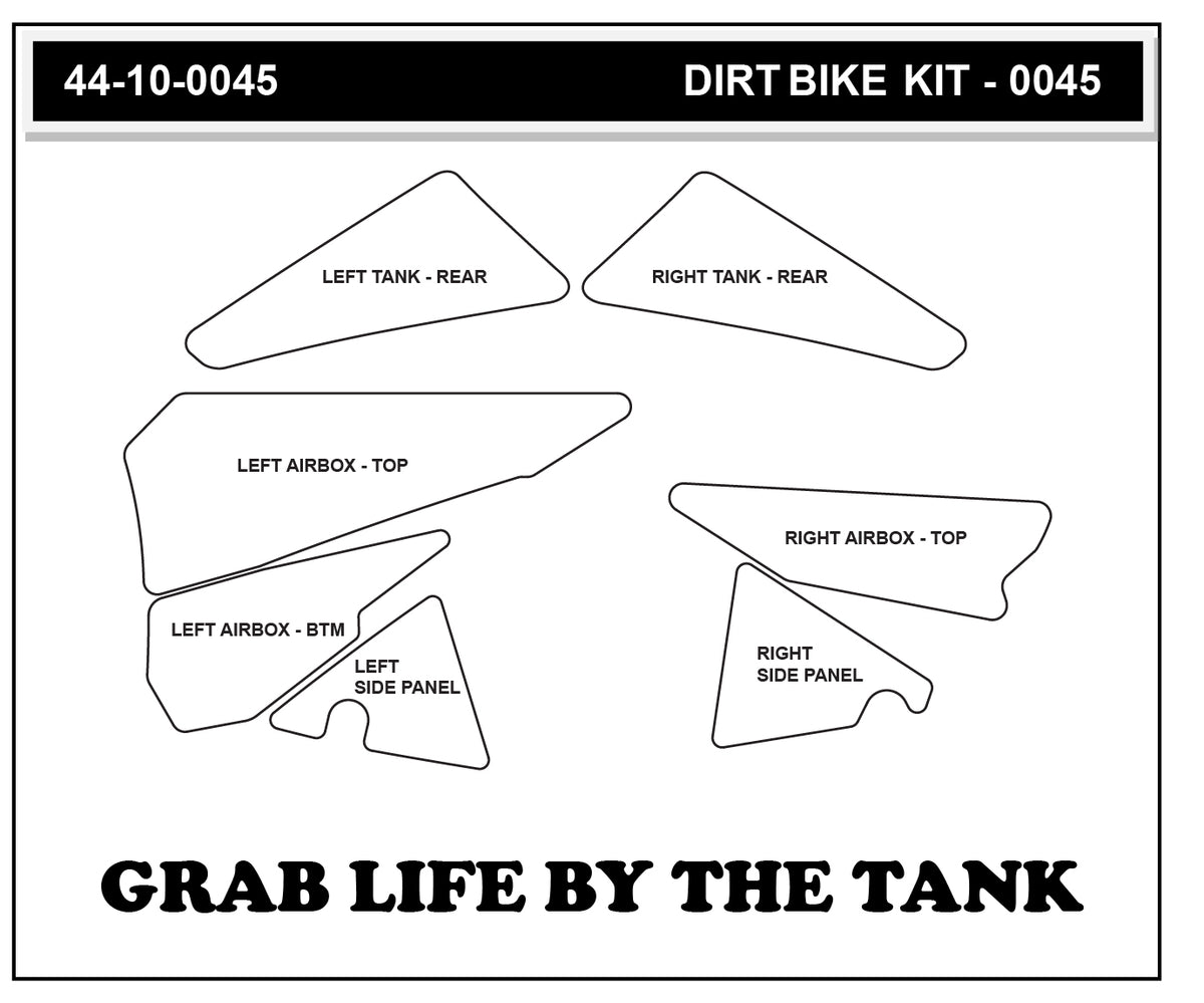 KTM 125/200/250/300/400/450/525 EXC 04-07 Dirt Bike 3D Griptape Kit (0045)