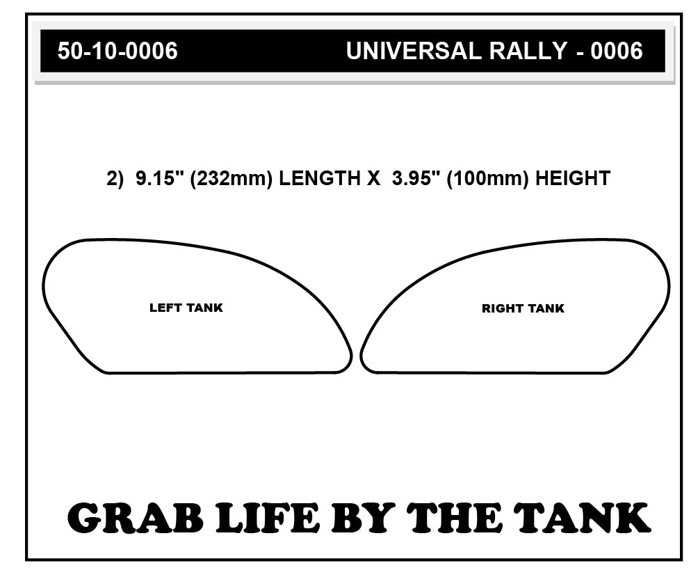 Universal Street Bike: Rally Tank Grips (0006)