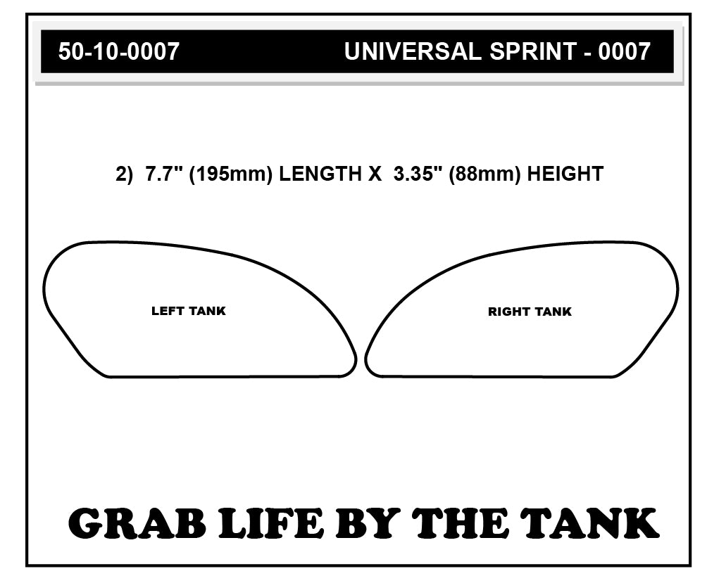 Universal Street Bike: Sprint Tank Grips (0007)