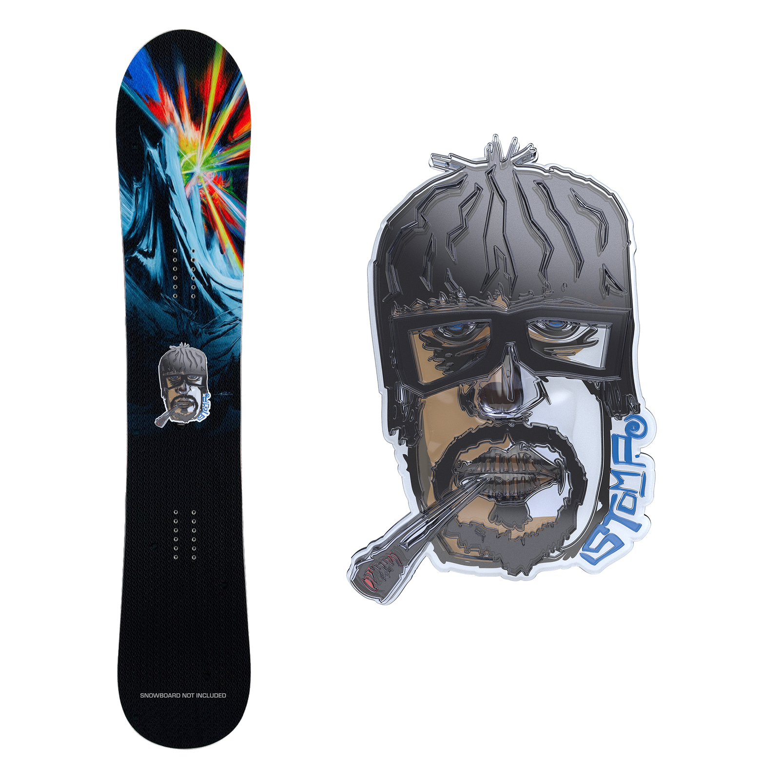 Snowboard Stomp Pad - Skull P Gray