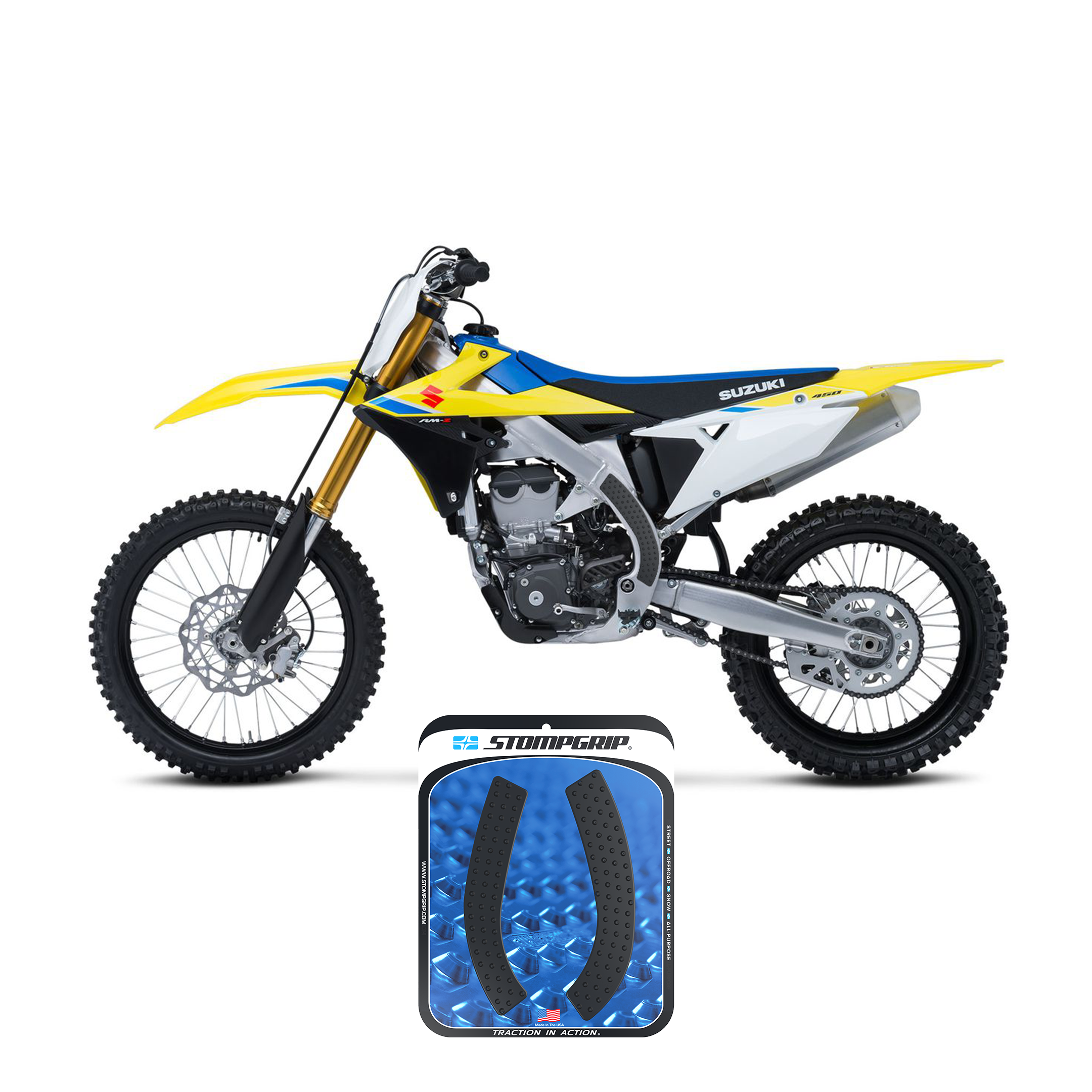 Stompgrip - Suzuki RM-Z450 18-25 Dirt Bike Frame Grips (0004)
