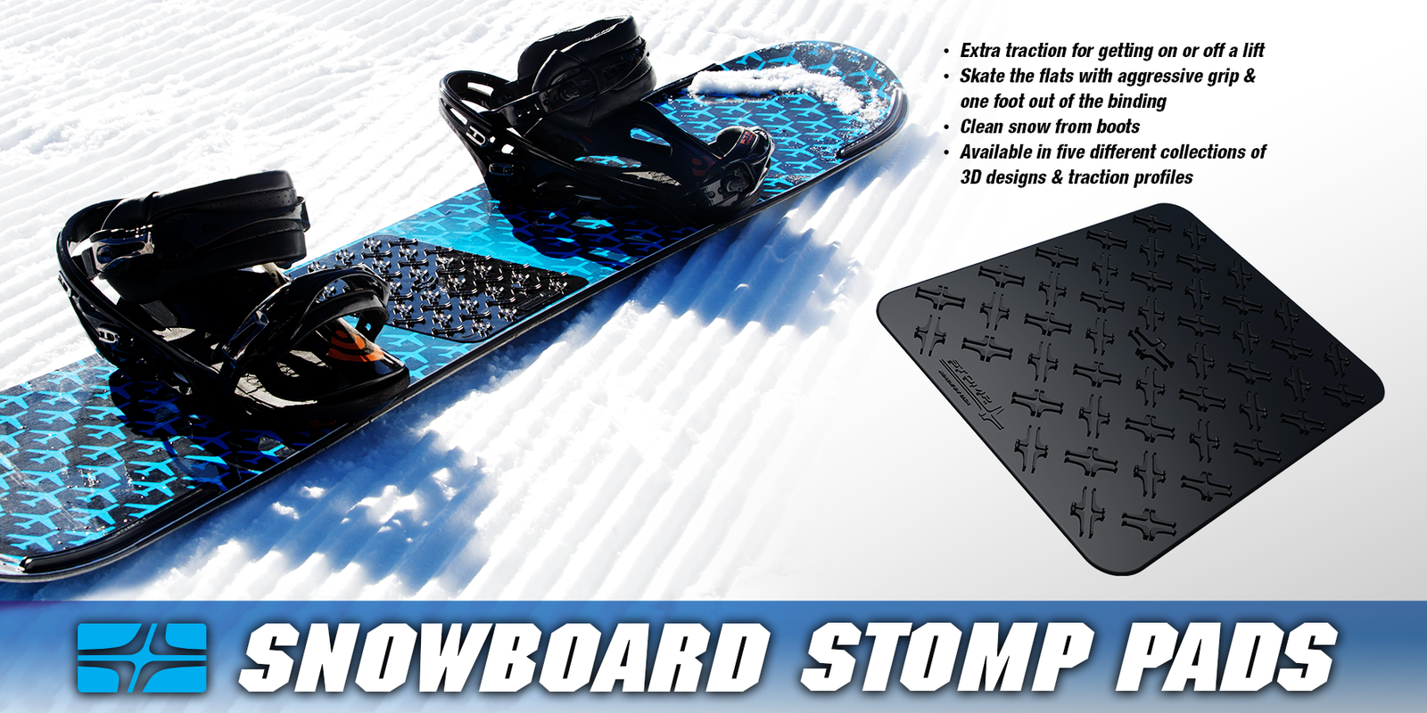 Tapis antidérapant Snowboard Stomp Pad de haute qualité avec ruban adhésif  3M