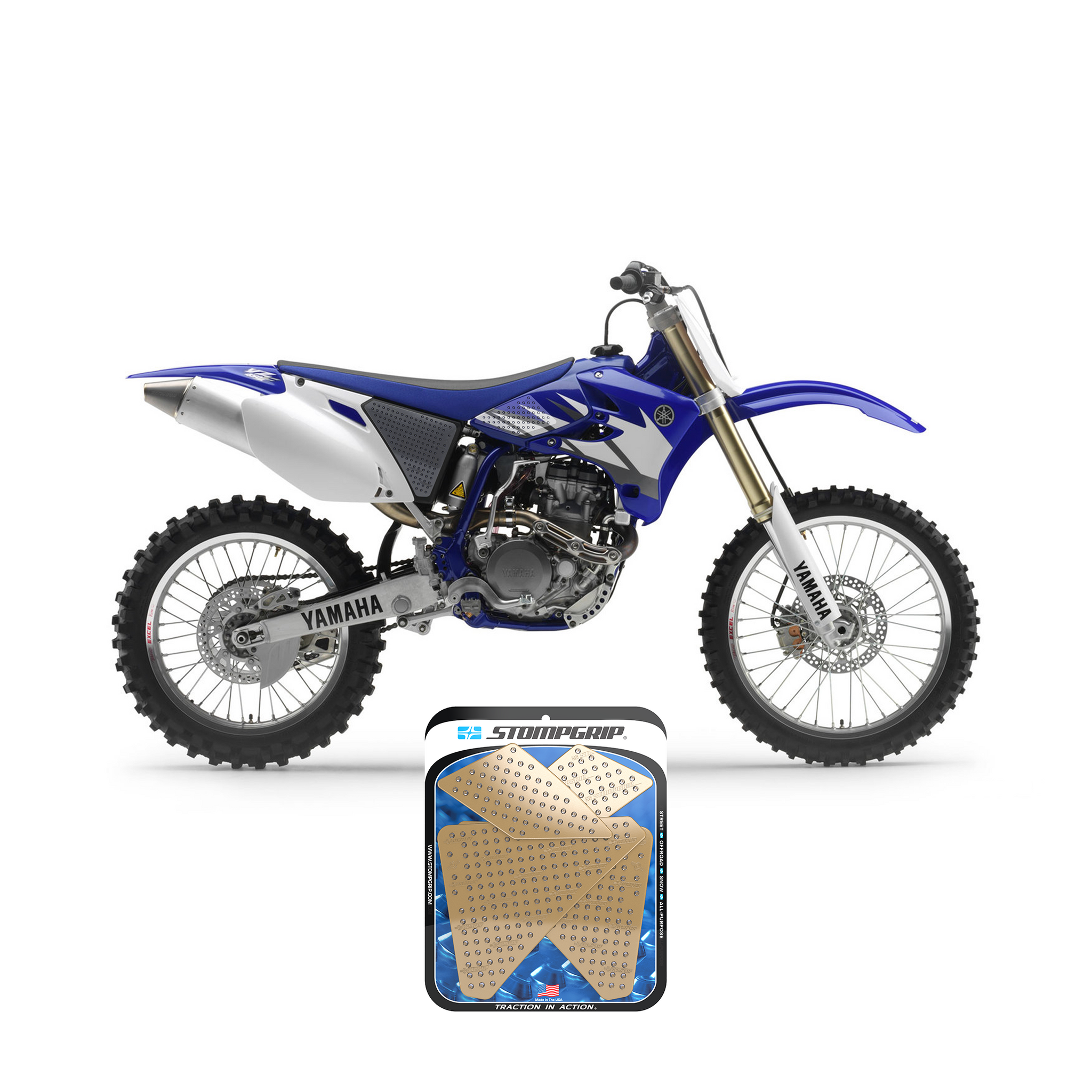 Stompgrip - Yamaha YZ250F/450F 03-05 Dirt Bike 3D Griptape Kit (0002-1 Stompgrip - Yamaha YZ250F/450F 03-05 Dirt Bike 3D Griptape Kit (0002-1