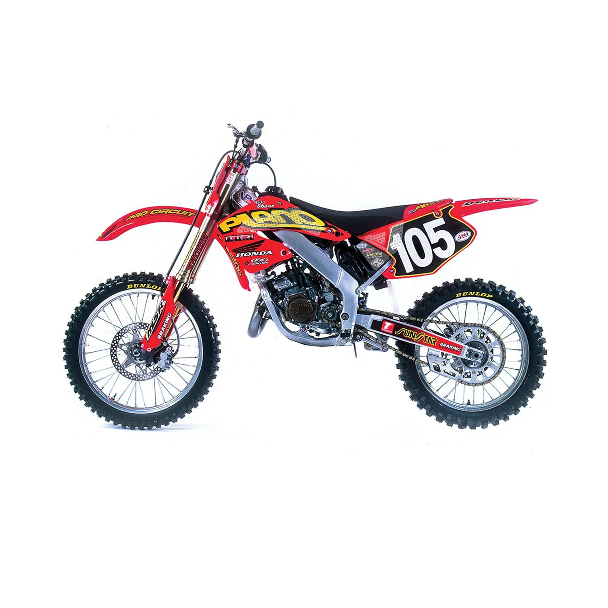 Team Rockstar Honda Factory Racing Graphics Kit For Honda CR125R/CR250R Team Rockstar Honda Factory Racing Graphics Kit For Honda CR125R/CR250R