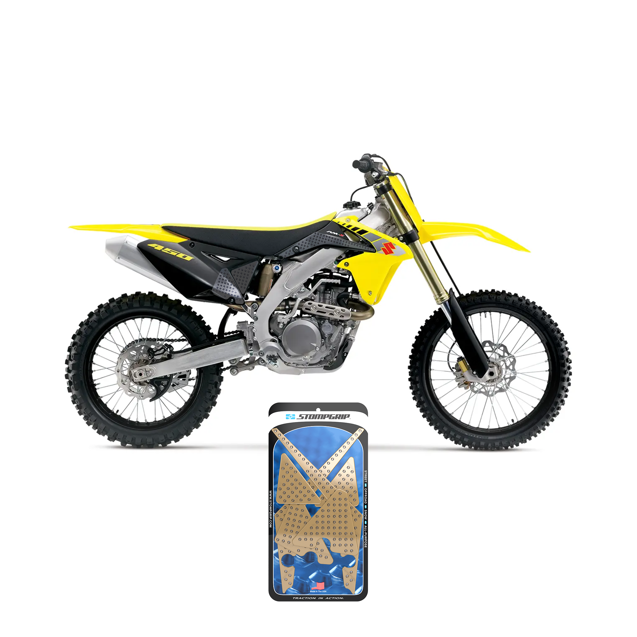 Stompgrip - Suzuki RM-Z450 08-17 Dirt Bike 3D Griptape Kit (0042-1)