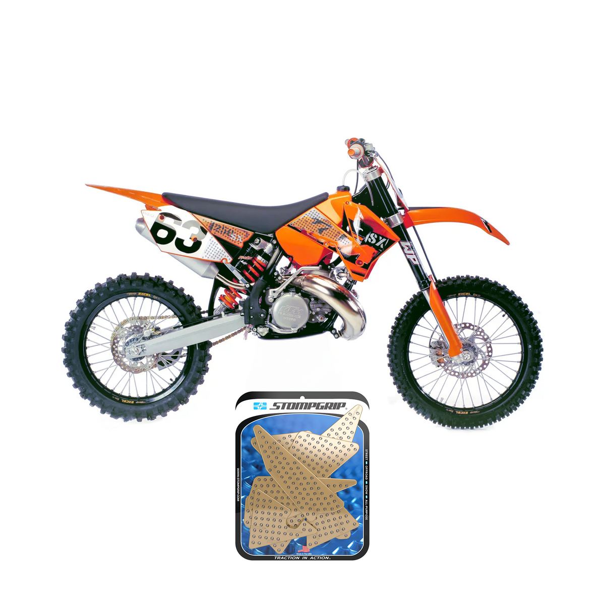 KTM 200/250/300/450/525 XC 06-07 Dirt Bike 3D Griptape Kit (0045-4)
