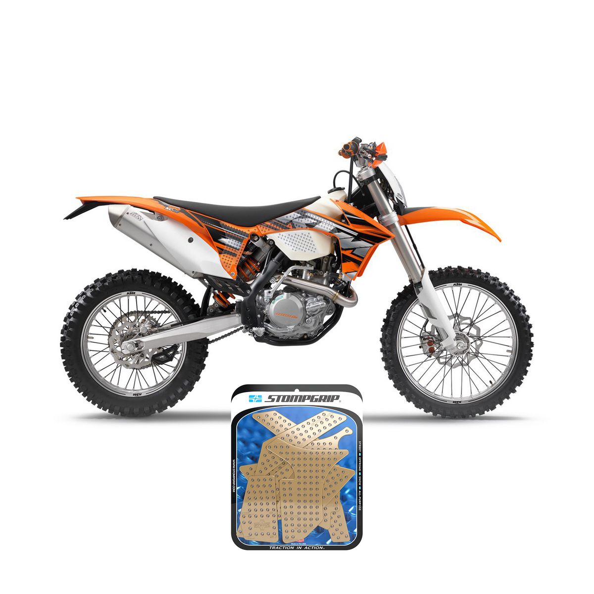 KTM 200/250/300/450/500 XC-W 12-13 Dirt Bike 3D Griptape Kit (0050-2)