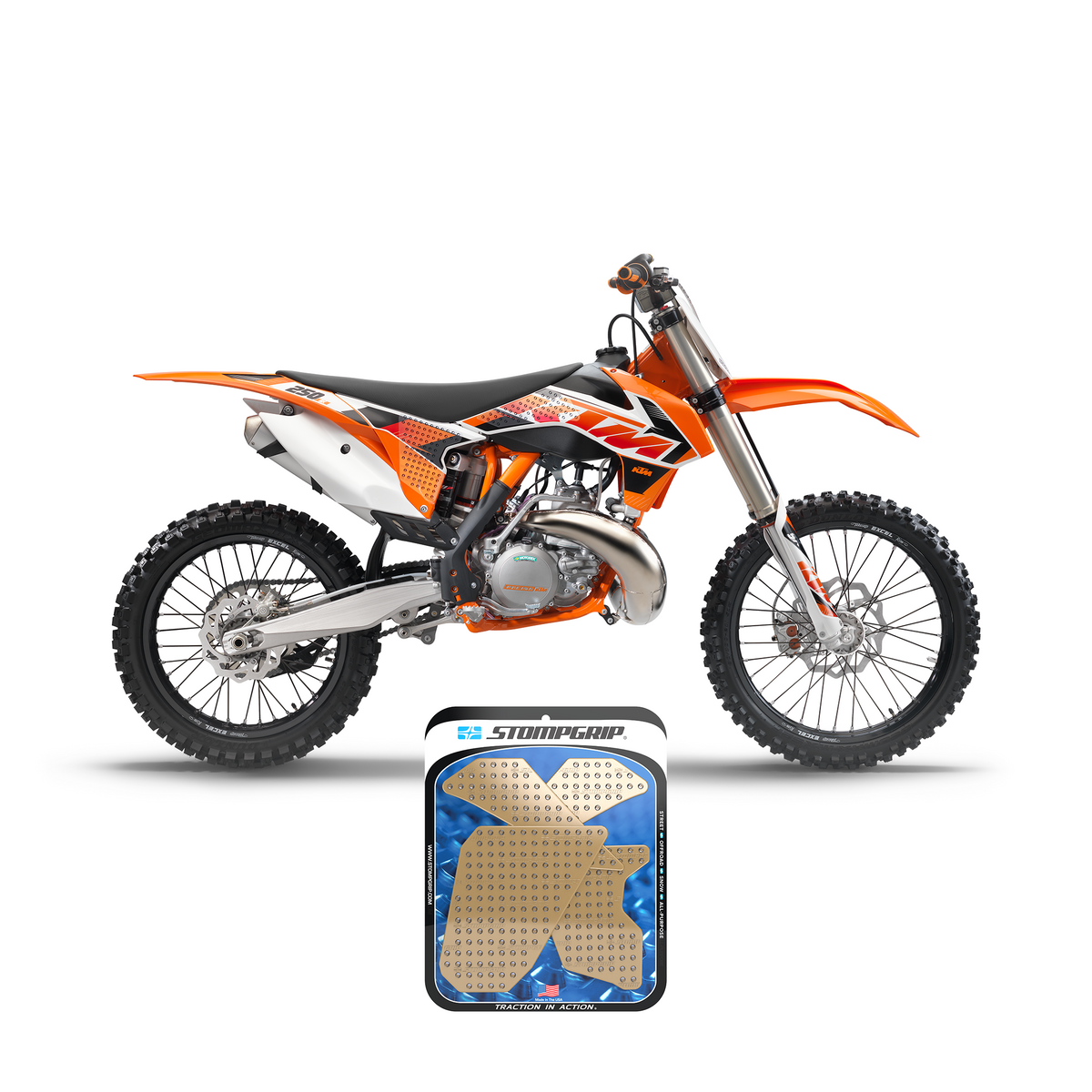 KTM 125/200/250/300/450/500 EXC 14-16 Dirt Bike 3D Griptape Kit (0053)