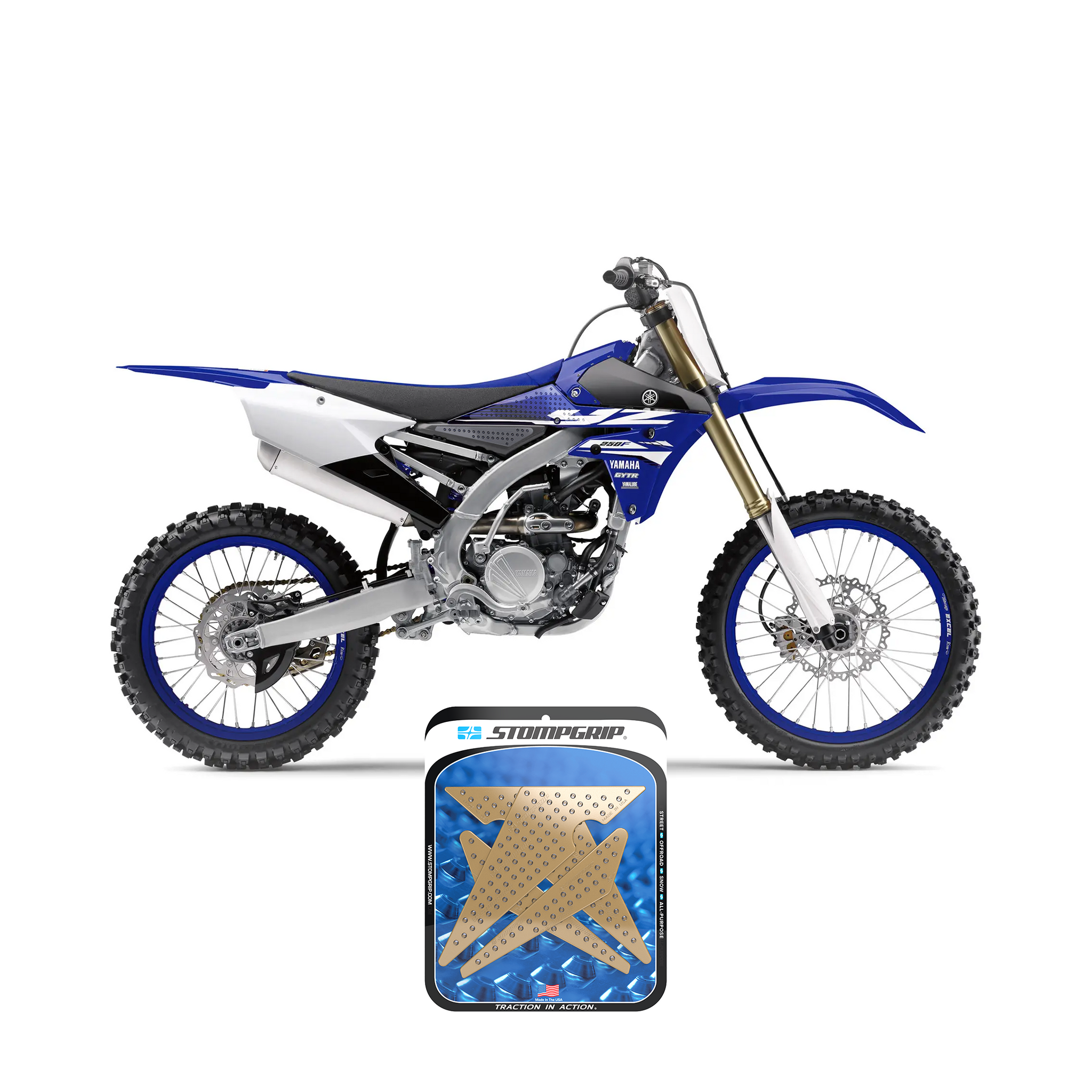 Stompgrip - Yamaha YZ250F 14-18 Dirt Bike 3D Griptape Kit (0056-2) Stompgrip - Yamaha YZ250F 14-18 Dirt Bike 3D Griptape Kit (0056-2)