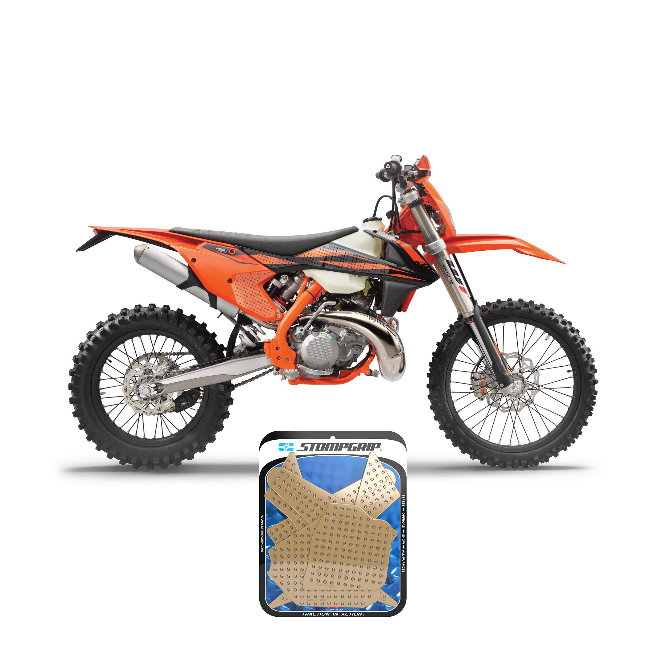 Stompgrip - KTM 300 XC-W TPI Six Days 17-19 Dirt Bike 3D Griptape Kit