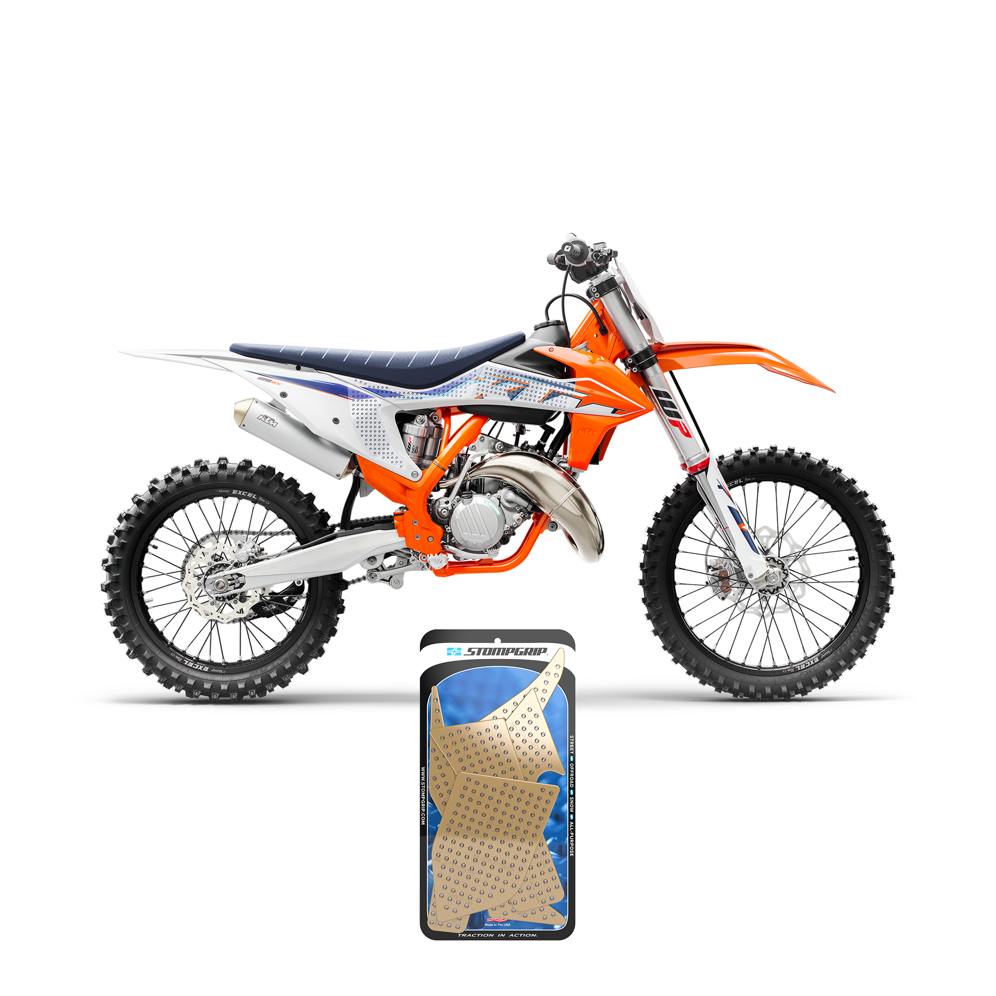 KTM 125 150 250 SX 19 22 Dirt Bike 3D Griptape Kit 0081 Stompgrip