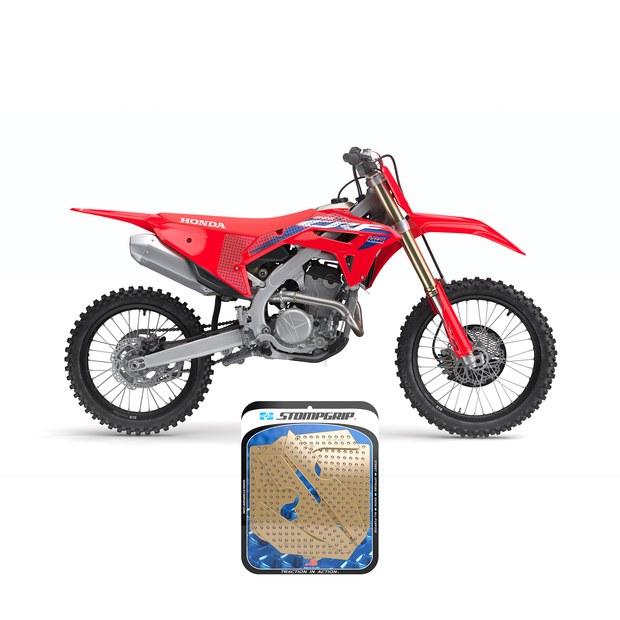 Stompgrip - Honda CRF 250R 22-24 Dirt Bike 3D Griptape Kit (0088-1)