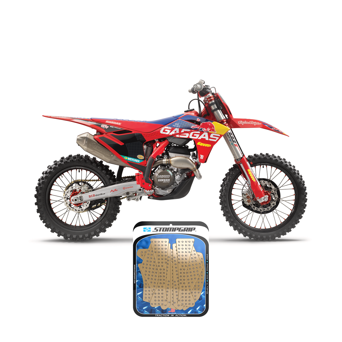 GASGAS MC 250F/450F FACTORY 2024 Dirt Bike 3D Griptape Kit (0094-8)