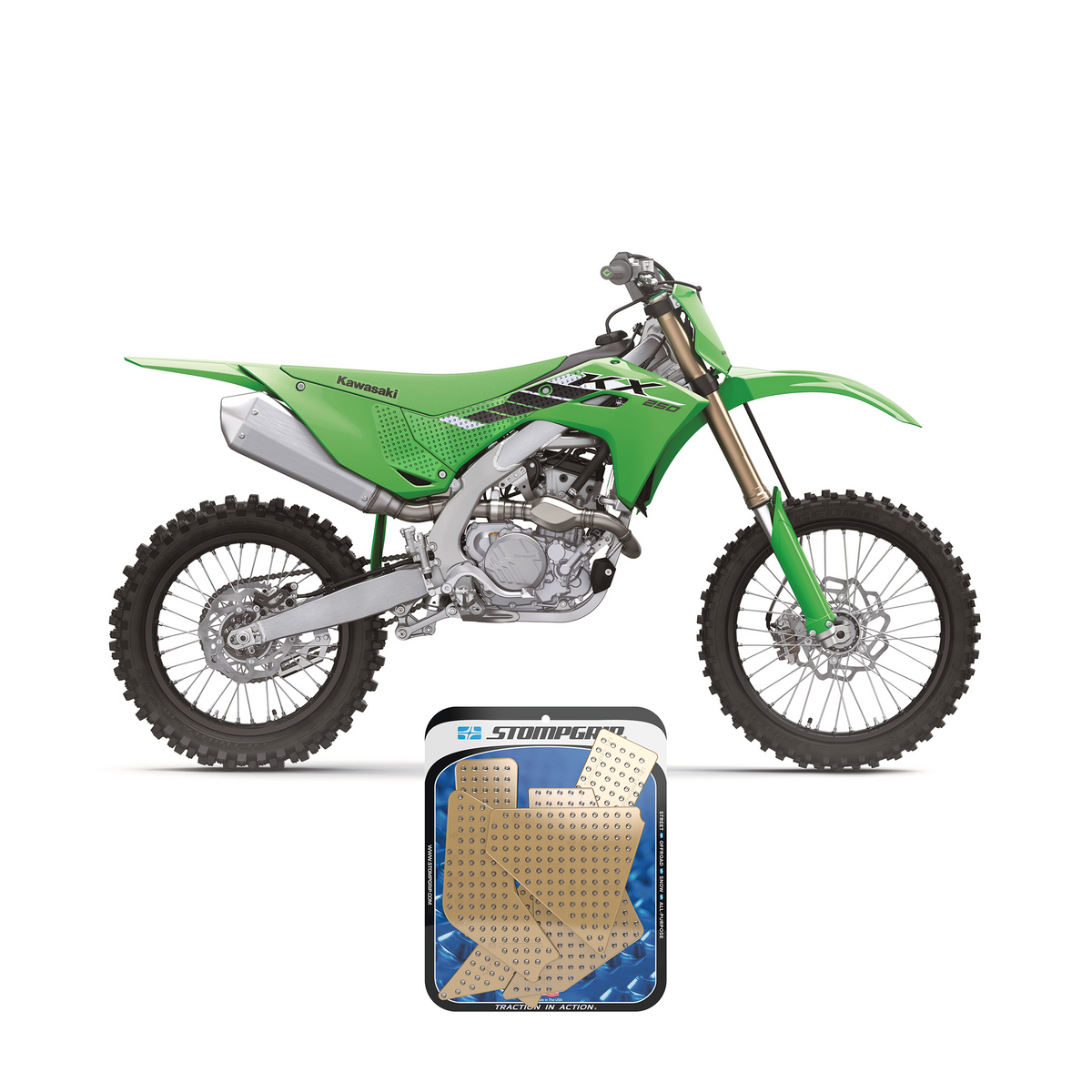 Stompgrip - Kawasaki KX 250/X 2025 Dirt Bike 3D Griptape Kit (0095-1)