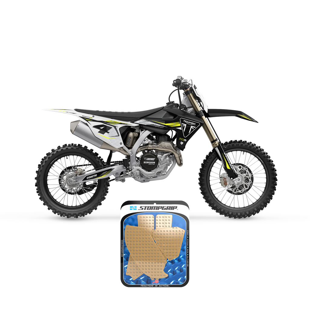 Stompgrip - Triumph TF 450-RC/TF 250-X Dirt Bike 3D Griptape Kit (0099 Stompgrip - Triumph TF 450-RC/TF 250-X Dirt Bike 3D Griptape Kit (0099
