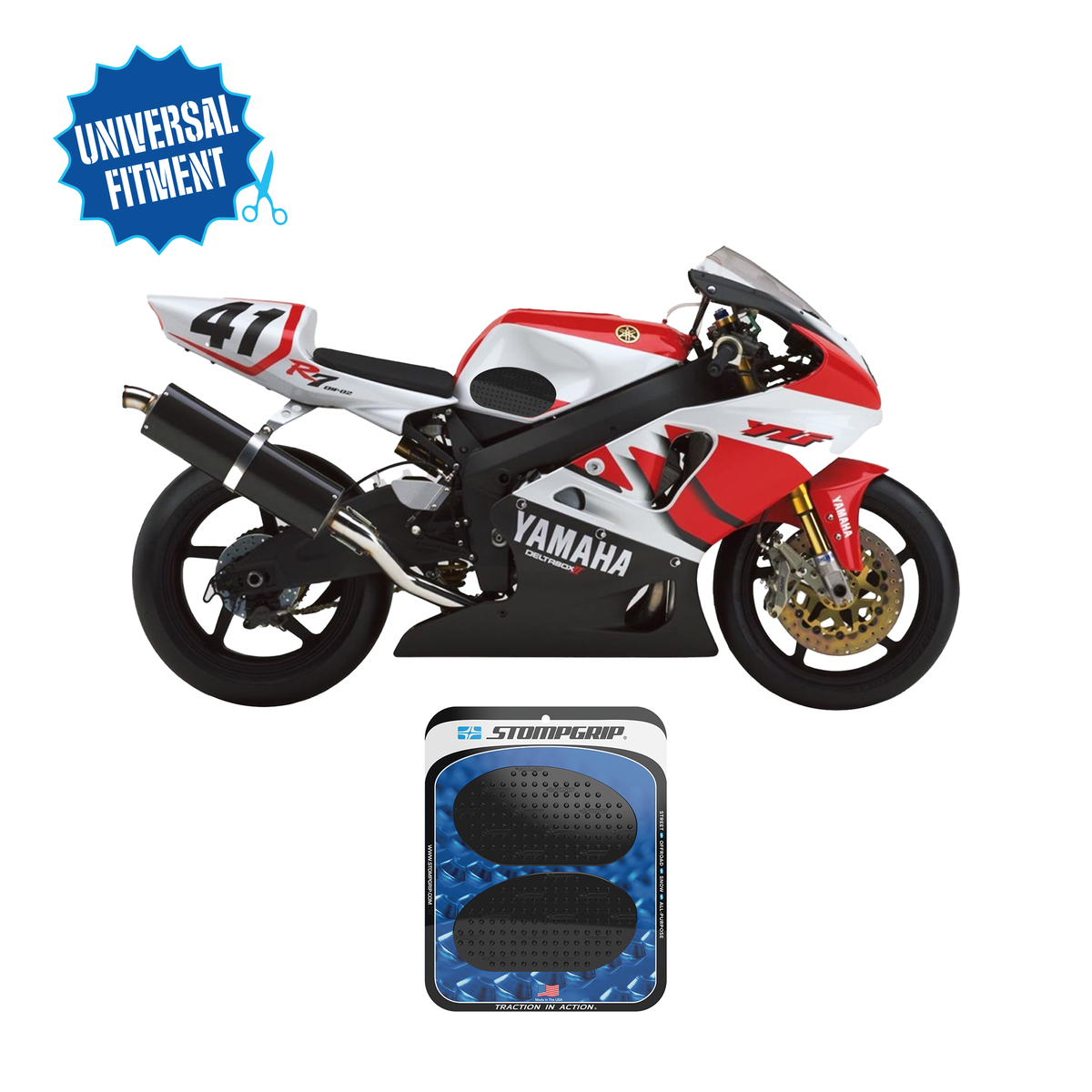 Stompgrip - Universal Street Bike: Small Sport Bike Tank Grips (0002)