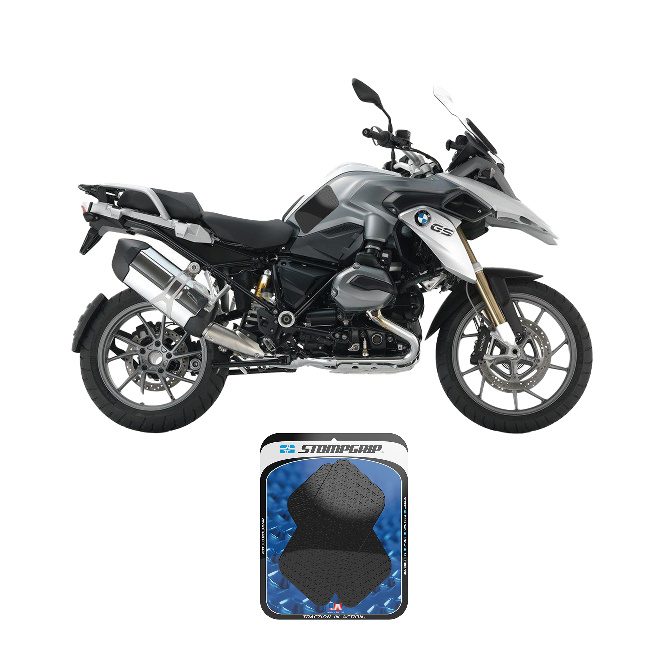 Stompgrip - Universal Street Bike: Quadrilateral Tank Grips (0005)