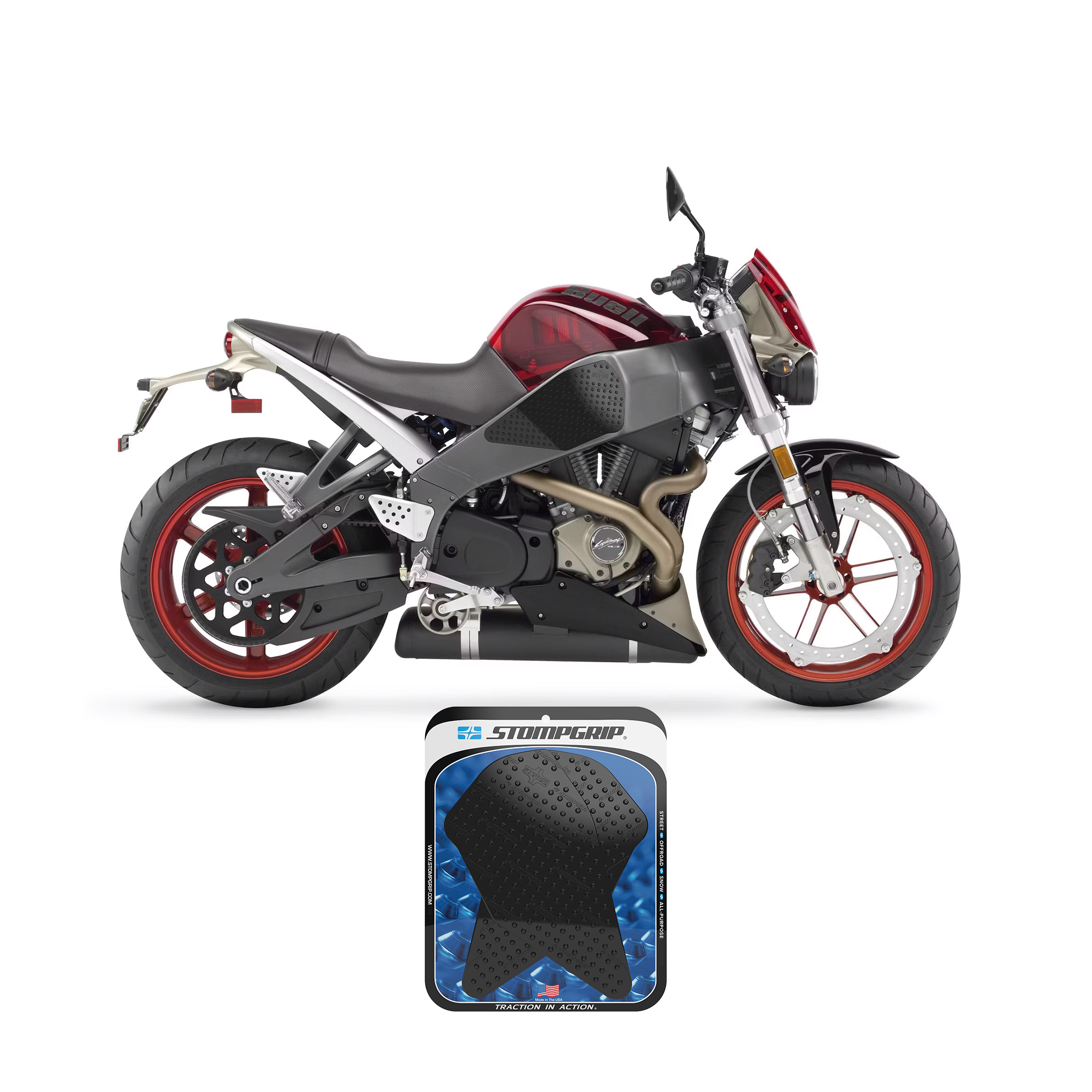 Stompgrip - Buell XB Firebolt/Lightning/Ulysses 03-09 Frame Grips (001