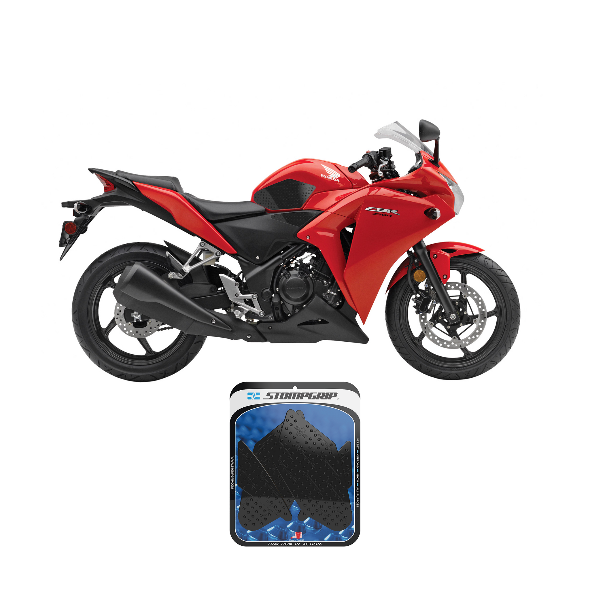 Stompgrip - Honda CBR250R 11-13 Tank Grips (0022) Stompgrip - Honda CBR250R 11-13 Tank Grips (0022)