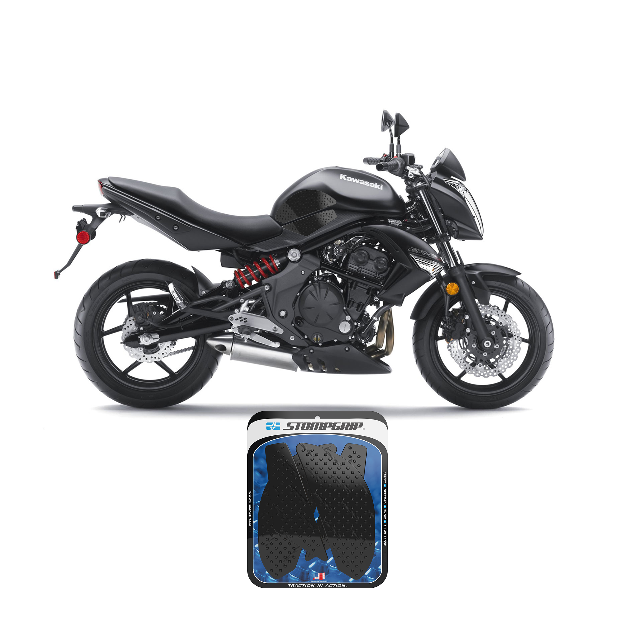 Stompgrip - Kawasaki ER-6F/ER-6N 06-11 Tank Grips (0035-1)