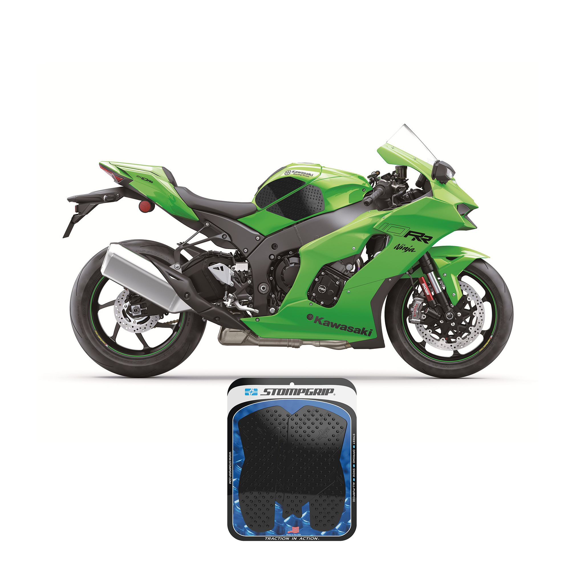 Stompgrip - Kawasaki Ninja ZX-10R 11-26 Tank Grips (0040) Stompgrip - Kawasaki Ninja ZX-10R 11-26 Tank Grips (0040)