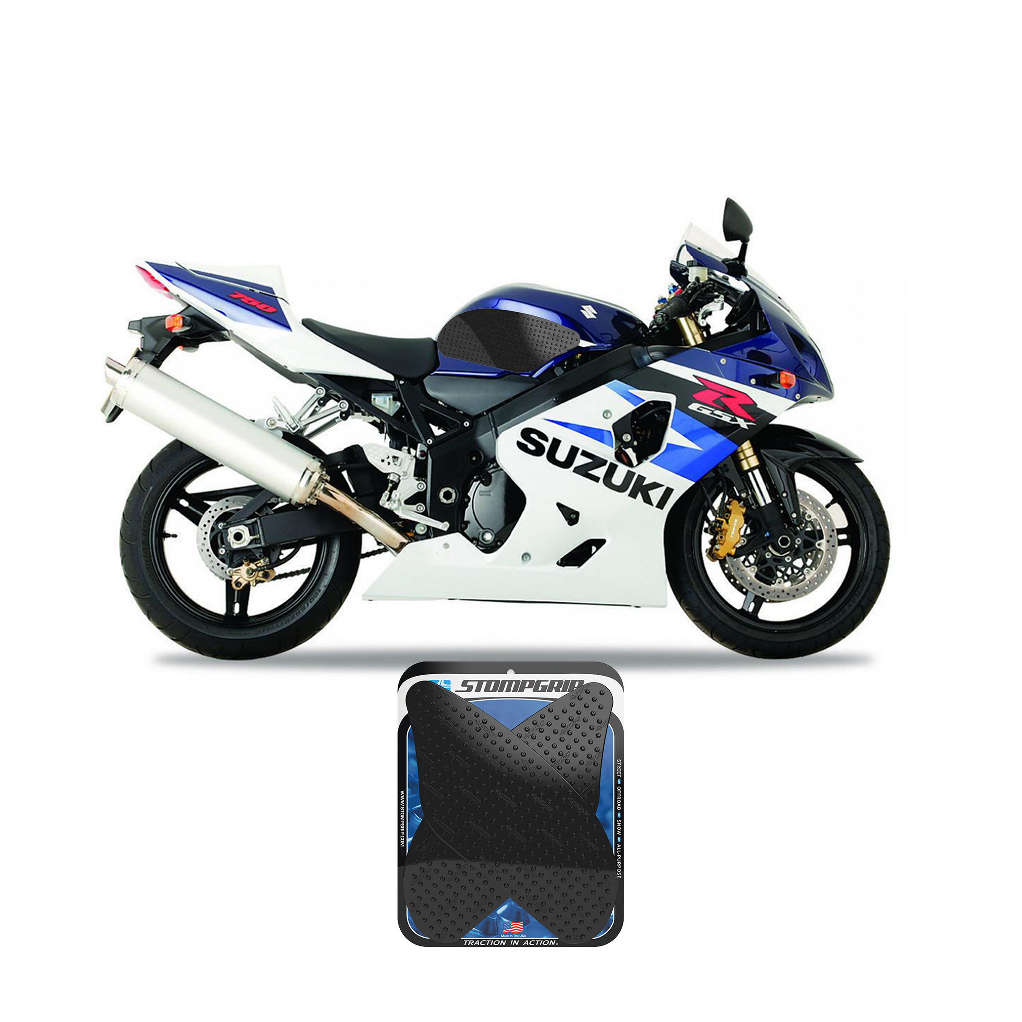 Stompgrip - Suzuki GSX-R600/750 04-05 Tank Grips (0048) Stompgrip - Suzuki GSX-R600/750 04-05 Tank Grips (0048)