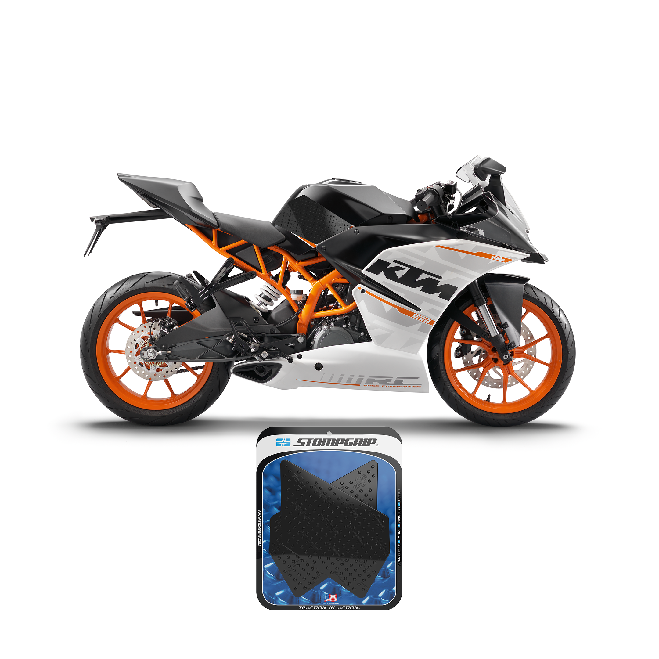 Stompgrip - KTM RC 125/200/250/390 14-19 Tank Grips (0058-1) Stompgrip - KTM RC 125/200/250/390 14-19 Tank Grips (0058-1)