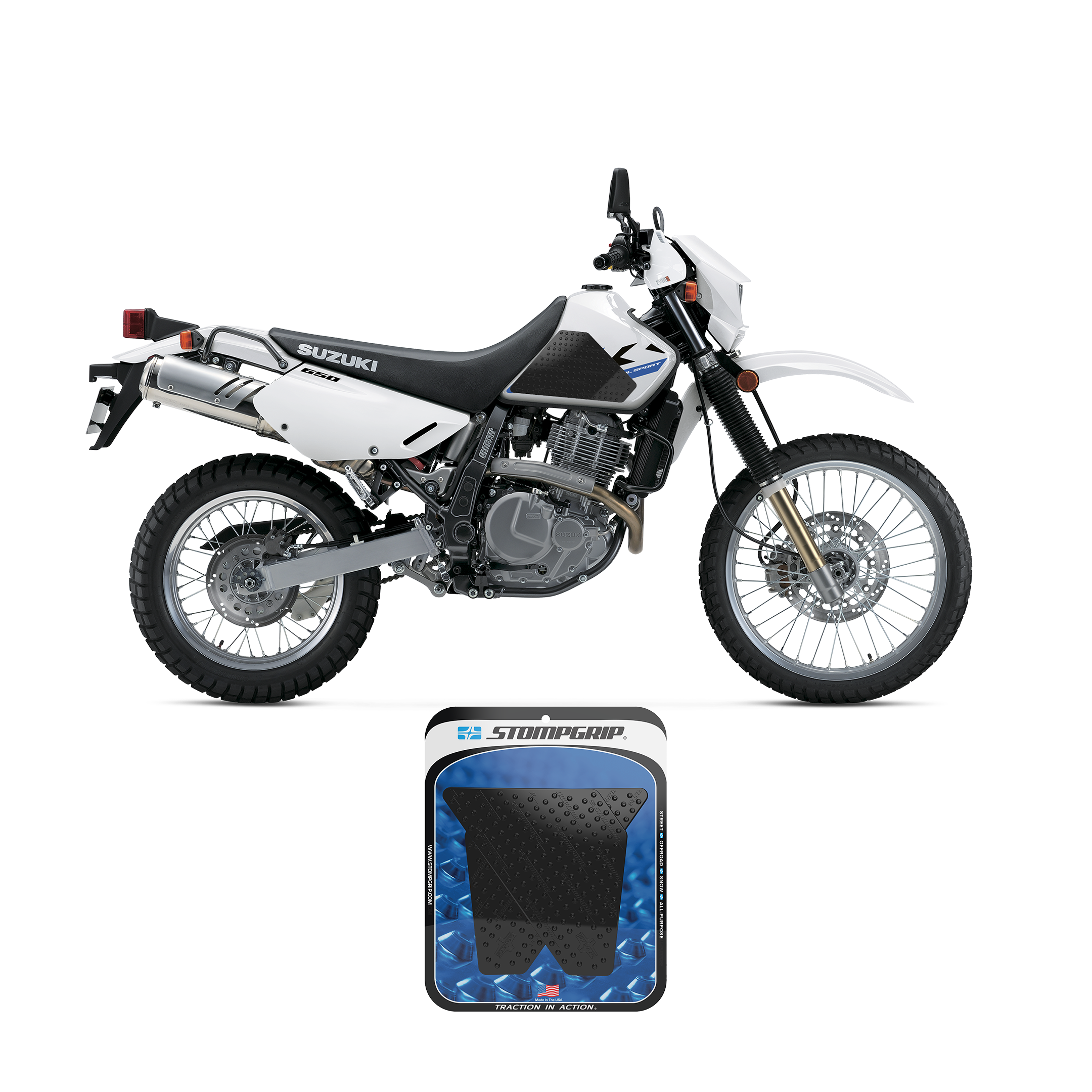 Stompgrip Suzuki DR650S 00 25 Tank Grips 0060 4 Volcano Black