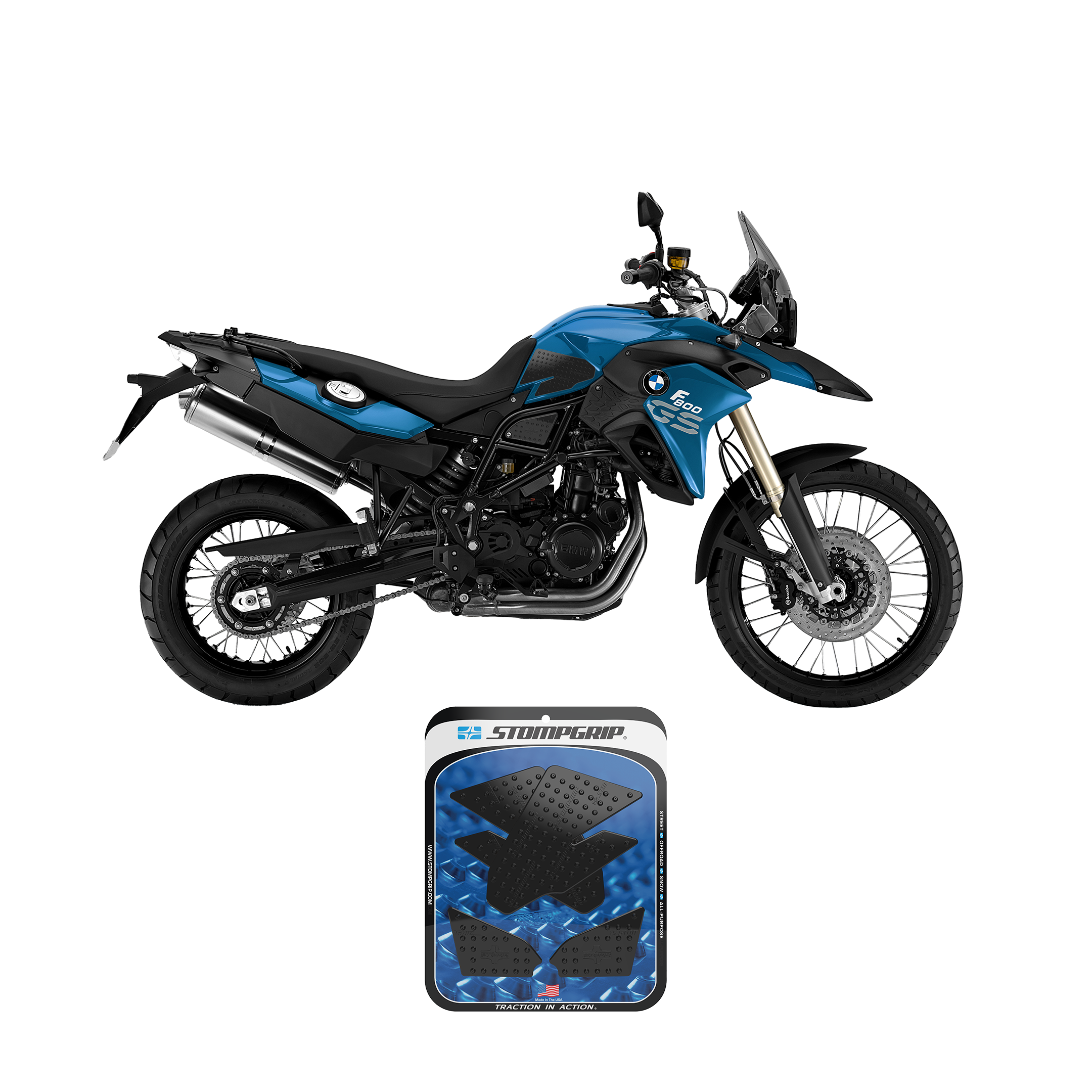 BLOQ BMW F700GS (2013-2018) Motorcycle Tank Grips PREMIUM