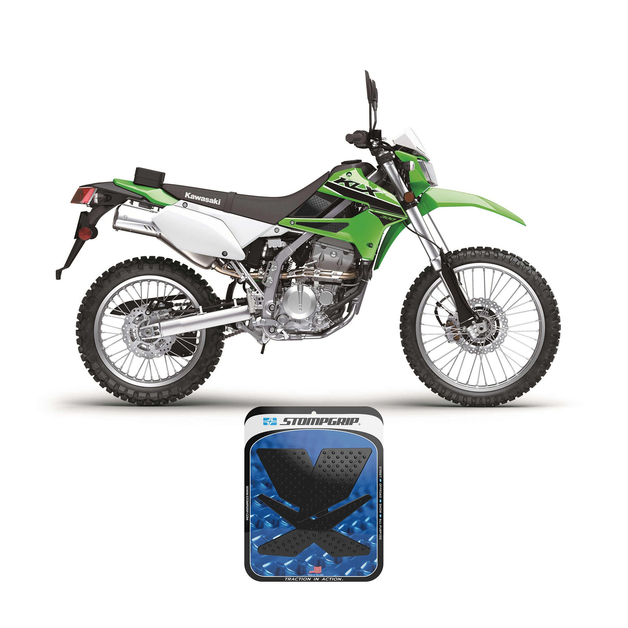 Stompgrip - Kawasaki KLX 300/SM 21-26 Tank Grips (0089-1)