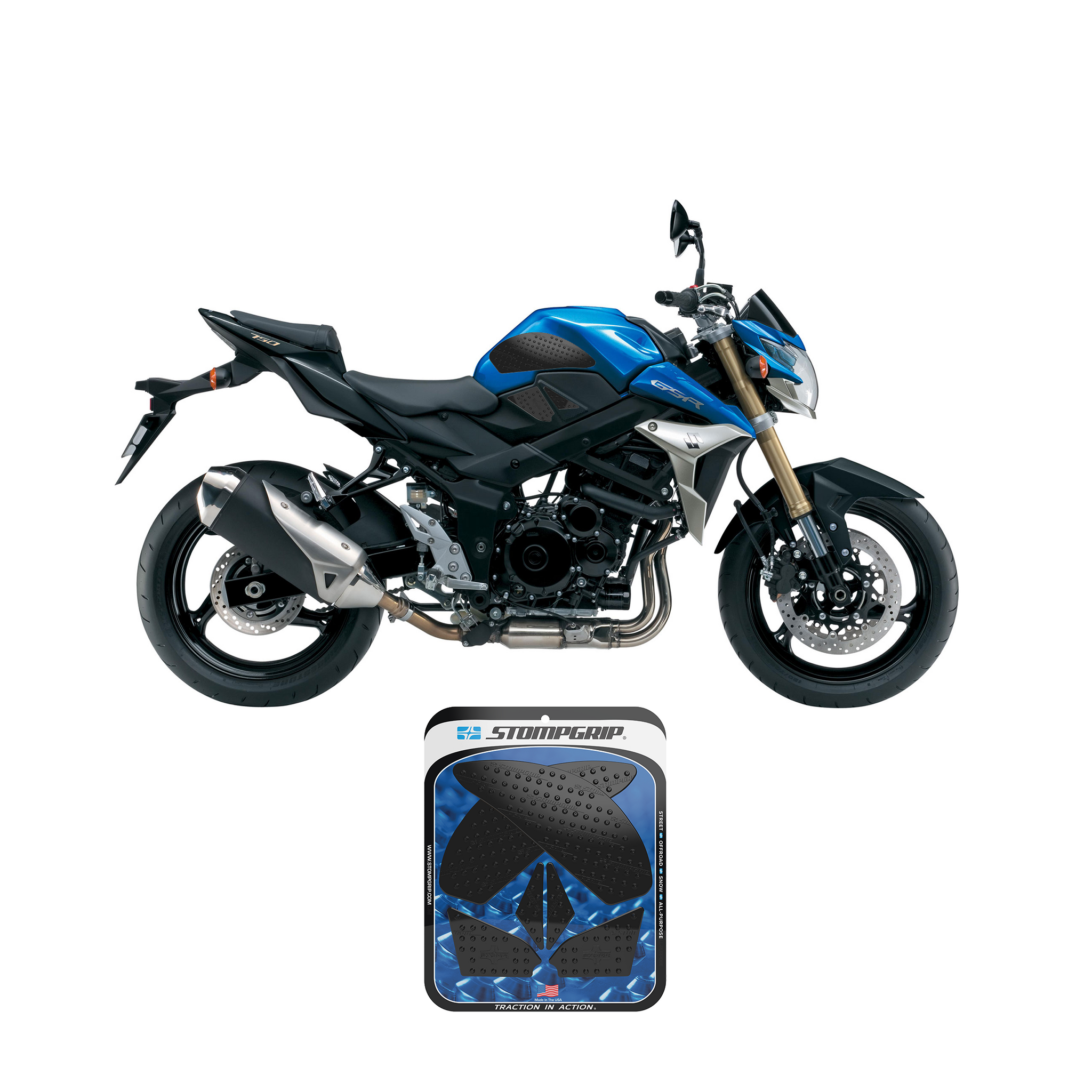 Stompgrip - Suzuki GSR750 / GSX-S750 12-16 Tank Grips (0110) Stompgrip - Suzuki GSR750 / GSX-S750 12-16 Tank Grips (0110)