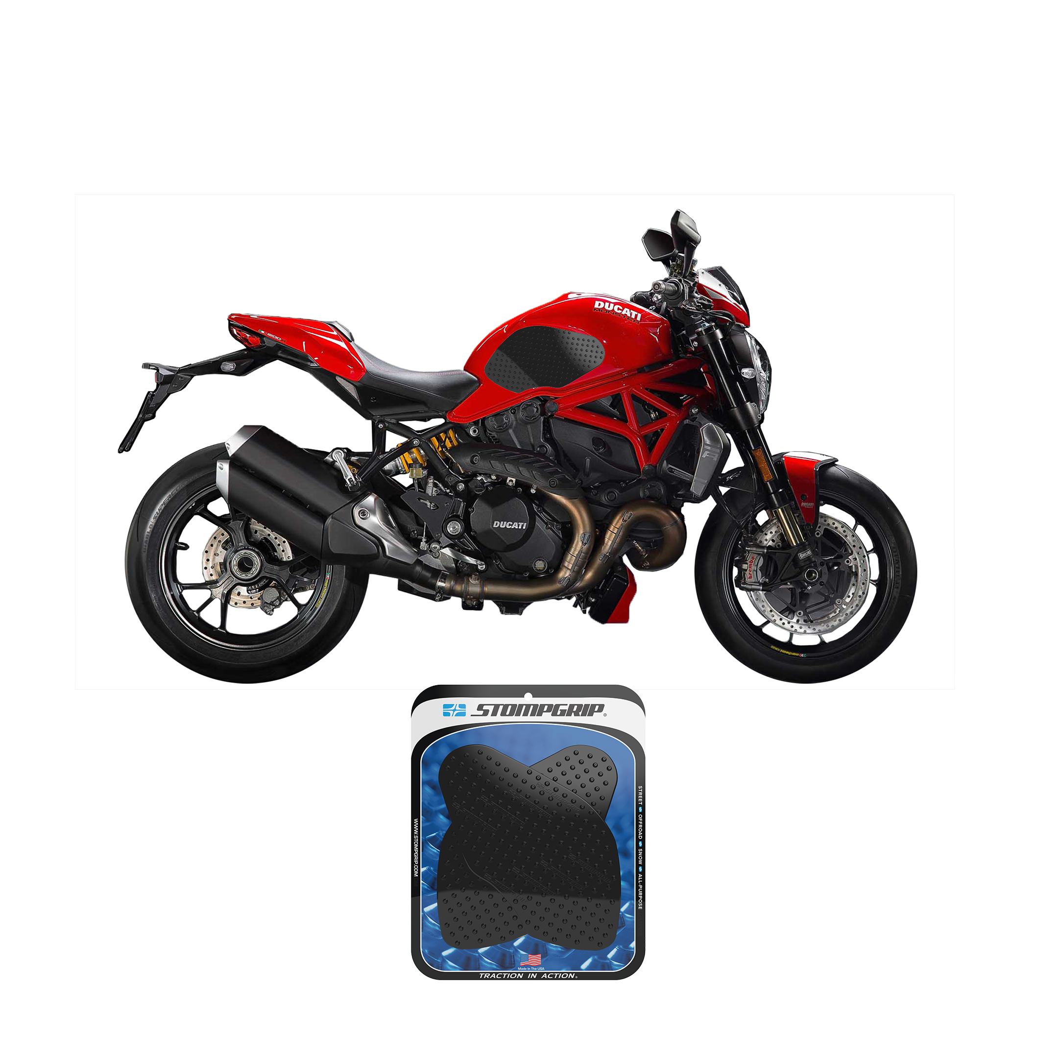 Stompgrip - Suzuki V-Strom 650 17-25 Tank Grips (0124-1)