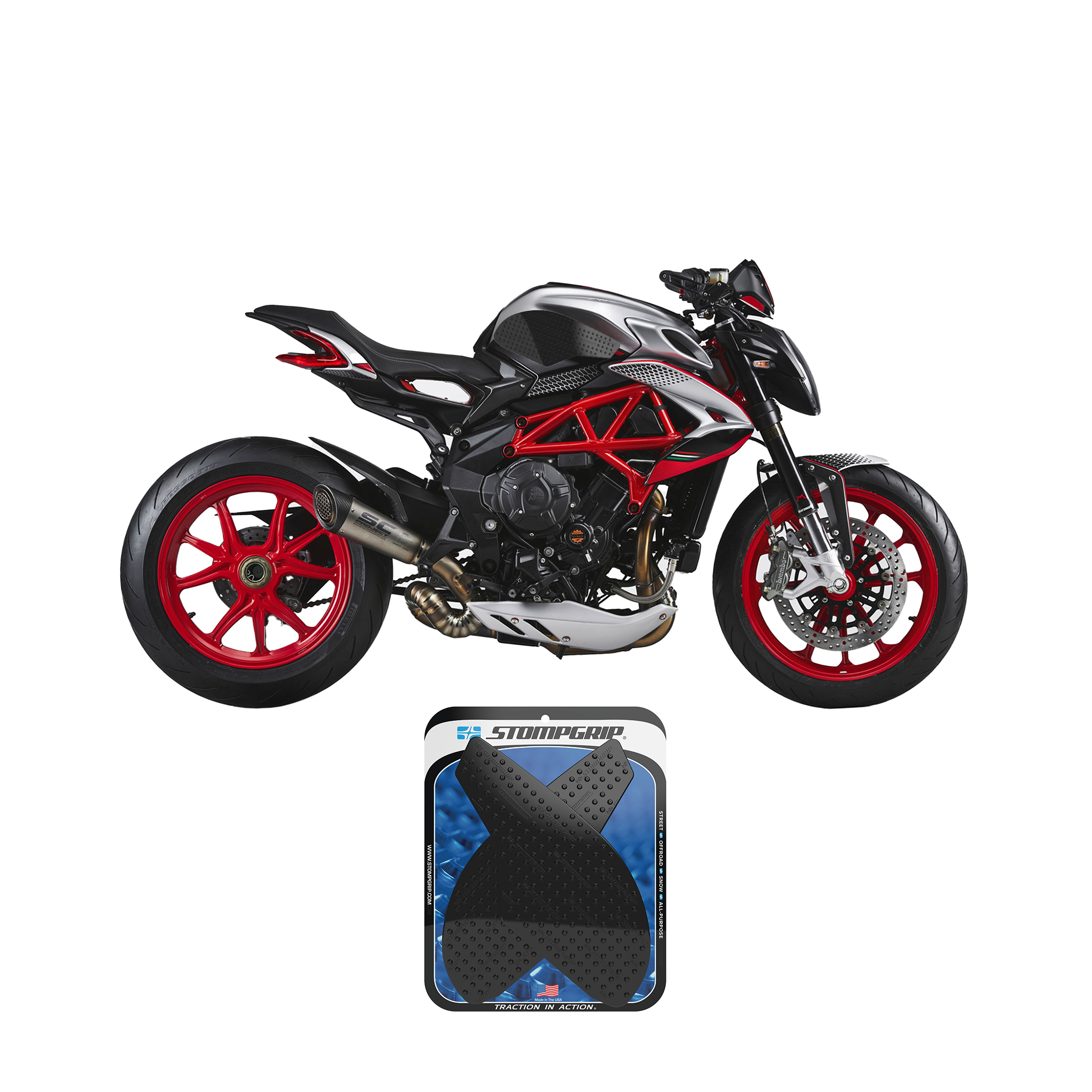 Stompgrip - MV Agusta Brutale 800/1090/Dragster 17-22 Tank Grips (0147
