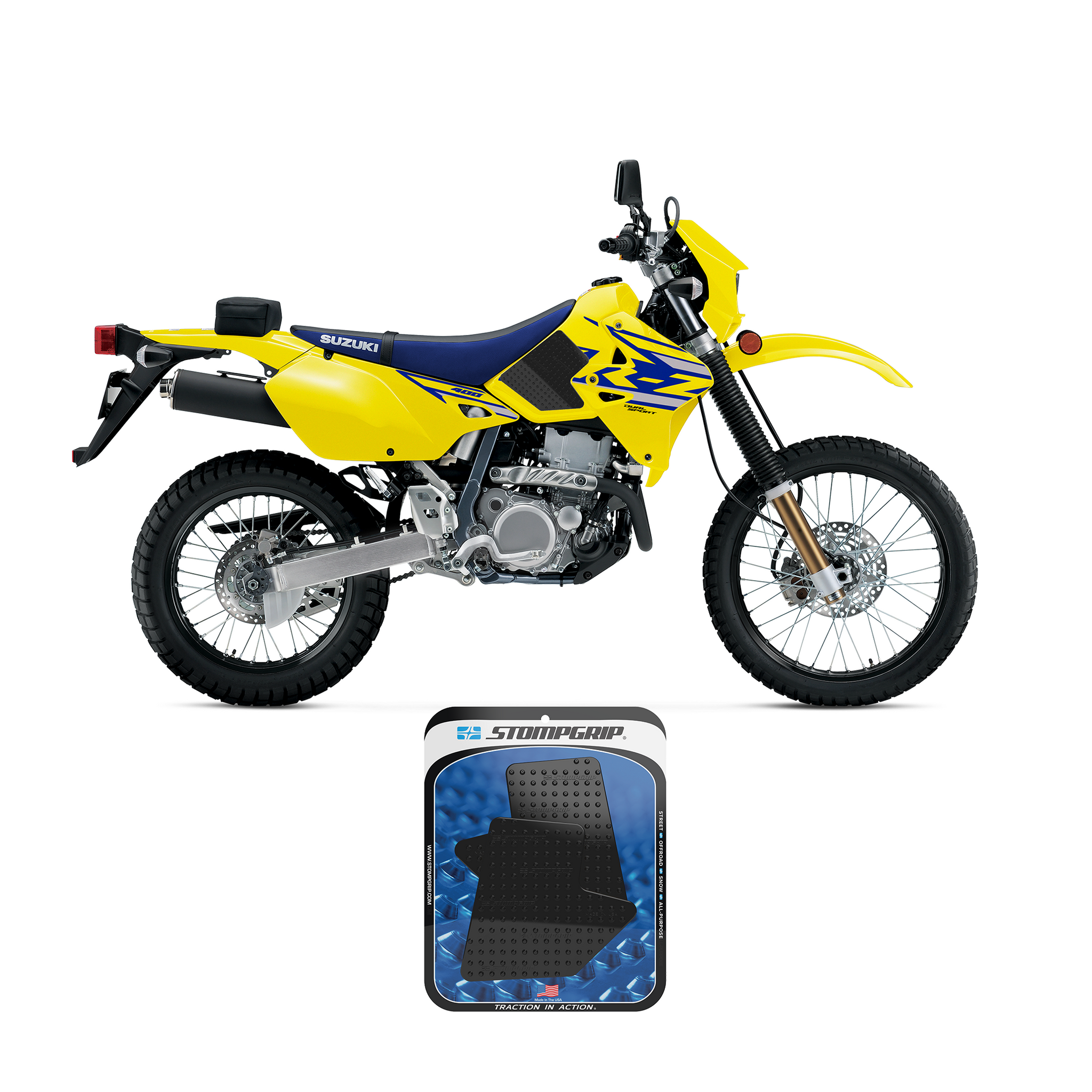 Stompgrip - Suzuki DR-Z 400S/SM 01-24 Tank Grips (0172) Stompgrip - Suzuki DR-Z 400S/SM 01-24 Tank Grips (0172)