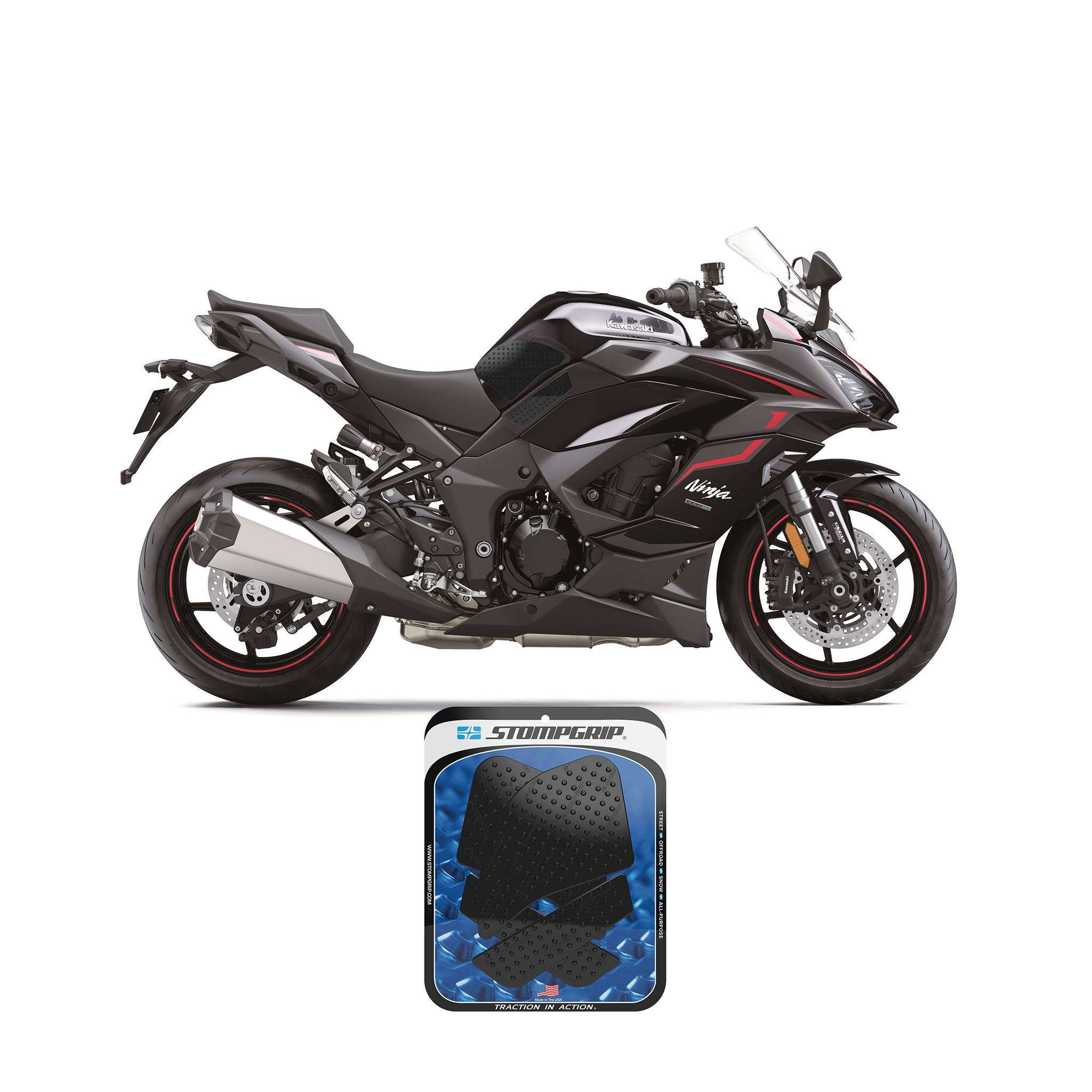 Stompgrip - Kawasaki Ninja 1000 SX / Z1000SX 20-25 Tank Grips (0178) Stompgrip - Kawasaki Ninja 1000 SX / Z1000SX 20-25 Tank Grips (0178)