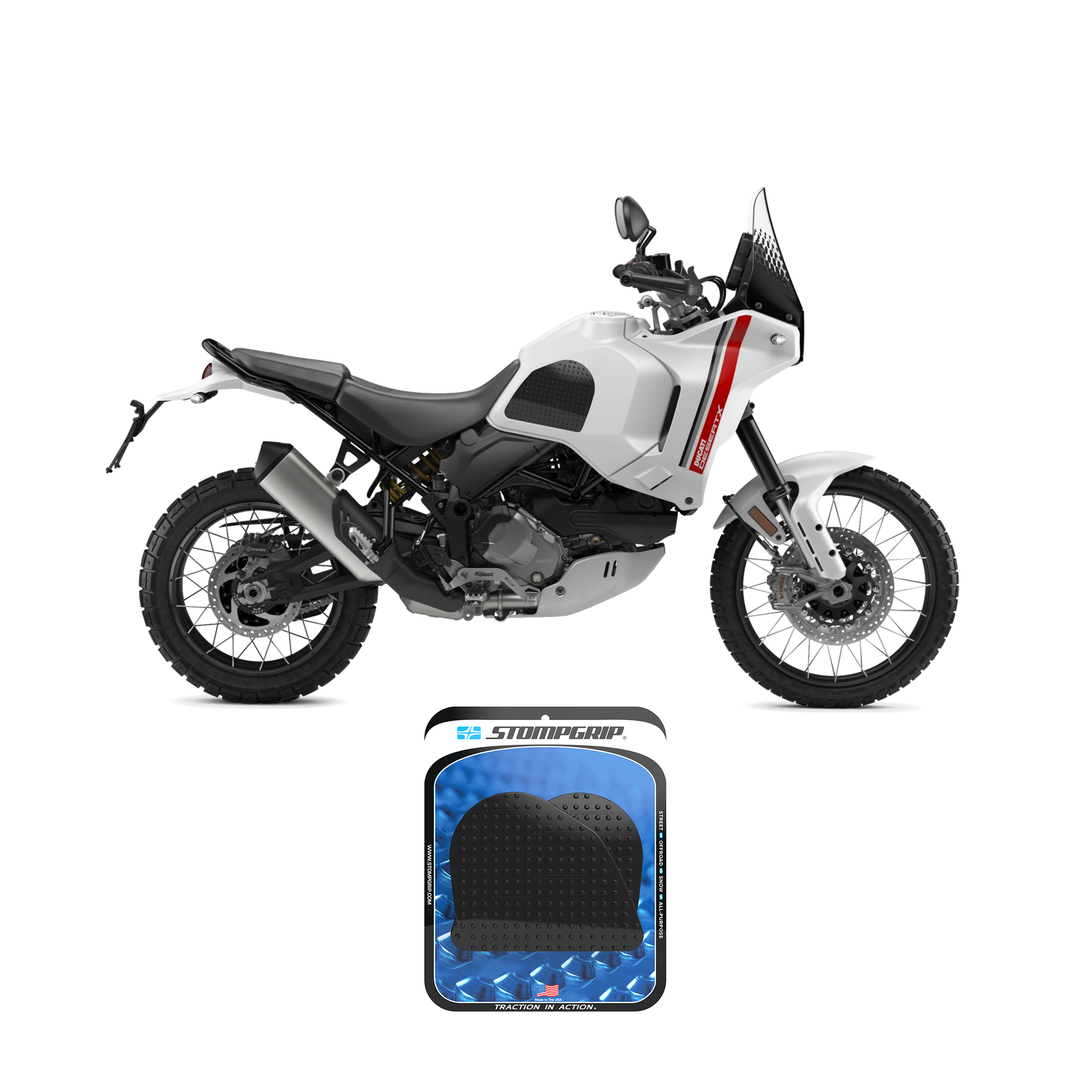 Stompgrip - Ducati DesertX 22-26 Tank Grips (0198) Stompgrip - Ducati DesertX 22-26 Tank Grips (0198)