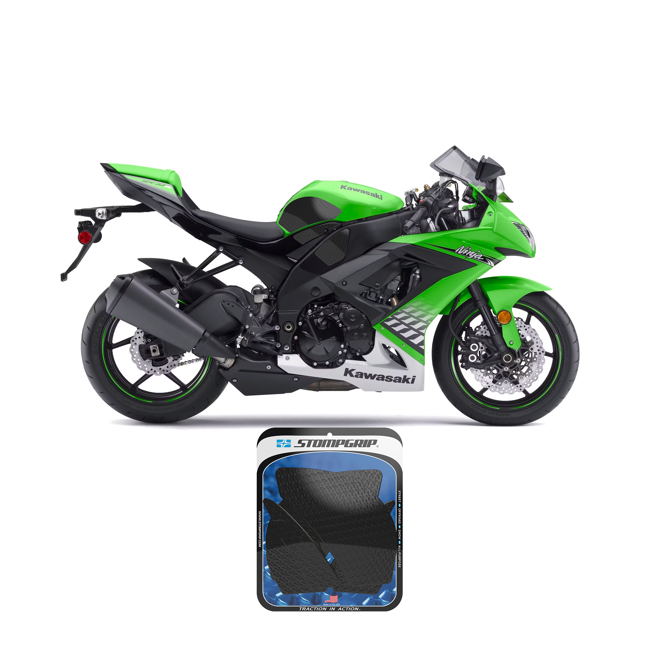 Stompgrip - Kawasaki Ninja ZX-10R 08-10 Tank Grips (0034) Stompgrip - Kawasaki Ninja ZX-10R 08-10 Tank Grips (0034)