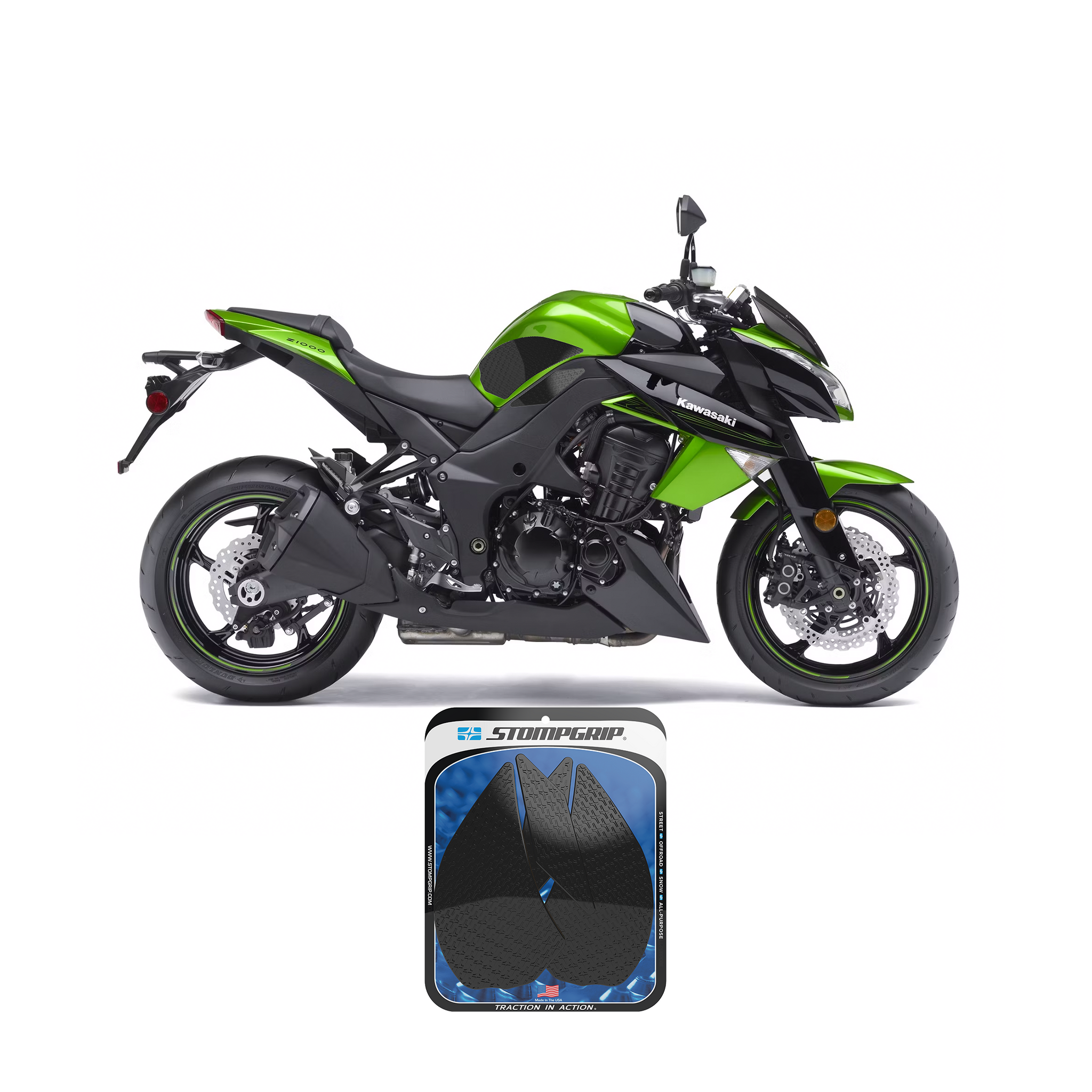 Stompgrip - Kawasaki Z1000/ABS 10-16 Tank Grips (0038) Stompgrip - Kawasaki Z1000/ABS 10-16 Tank Grips (0038)