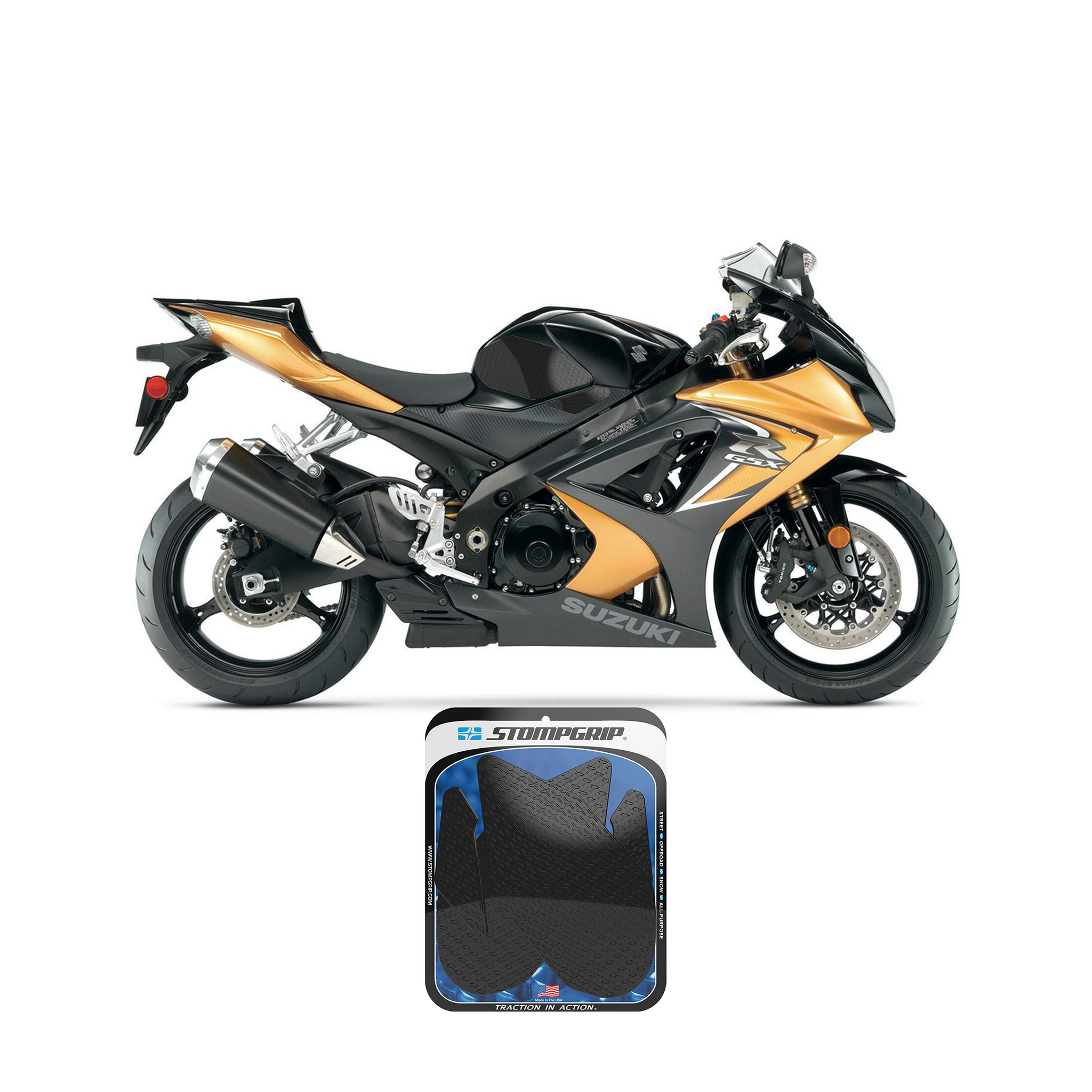 Stompgrip - Suzuki GSX-R1000 07-08 Tank Grips (0053) Stompgrip - Suzuki GSX-R1000 07-08 Tank Grips (0053)