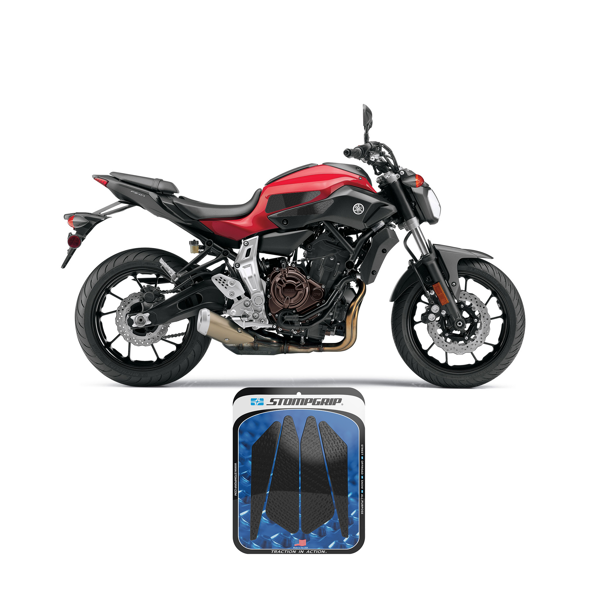 Stompgrip - Yamaha FZ-07 / MT-07 15-17 Tank Grips (0098) Stompgrip - Yamaha FZ-07 / MT-07 15-17 Tank Grips (0098)