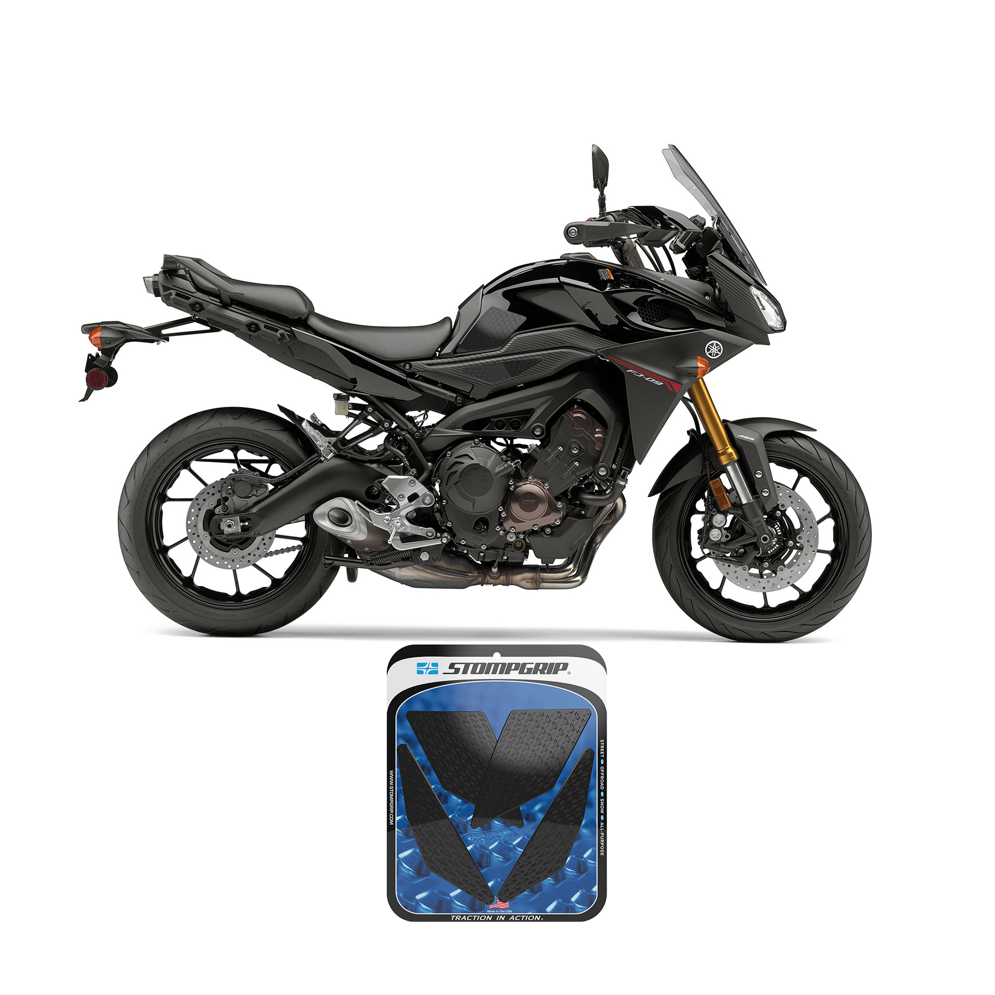 Stompgrip - Yamaha FJ-09 / MT-09 Tracer 15-17 Tank Grips (0103) Stompgrip - Yamaha FJ-09 / MT-09 Tracer 15-17 Tank Grips (0103)